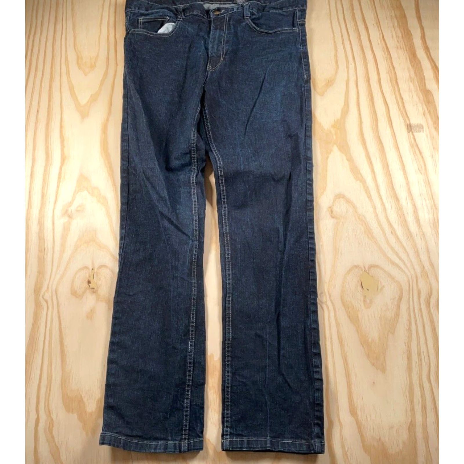 Denime VTG Y2K Streetwear Jeans Men's 36 Regular Dark Blue Denim 37 x 31 Belt Loops 5-Pocket Zipper Fly Vintage Hip Hop 90s Style Size US 36 / EU 52 - 2 Thumbnail
