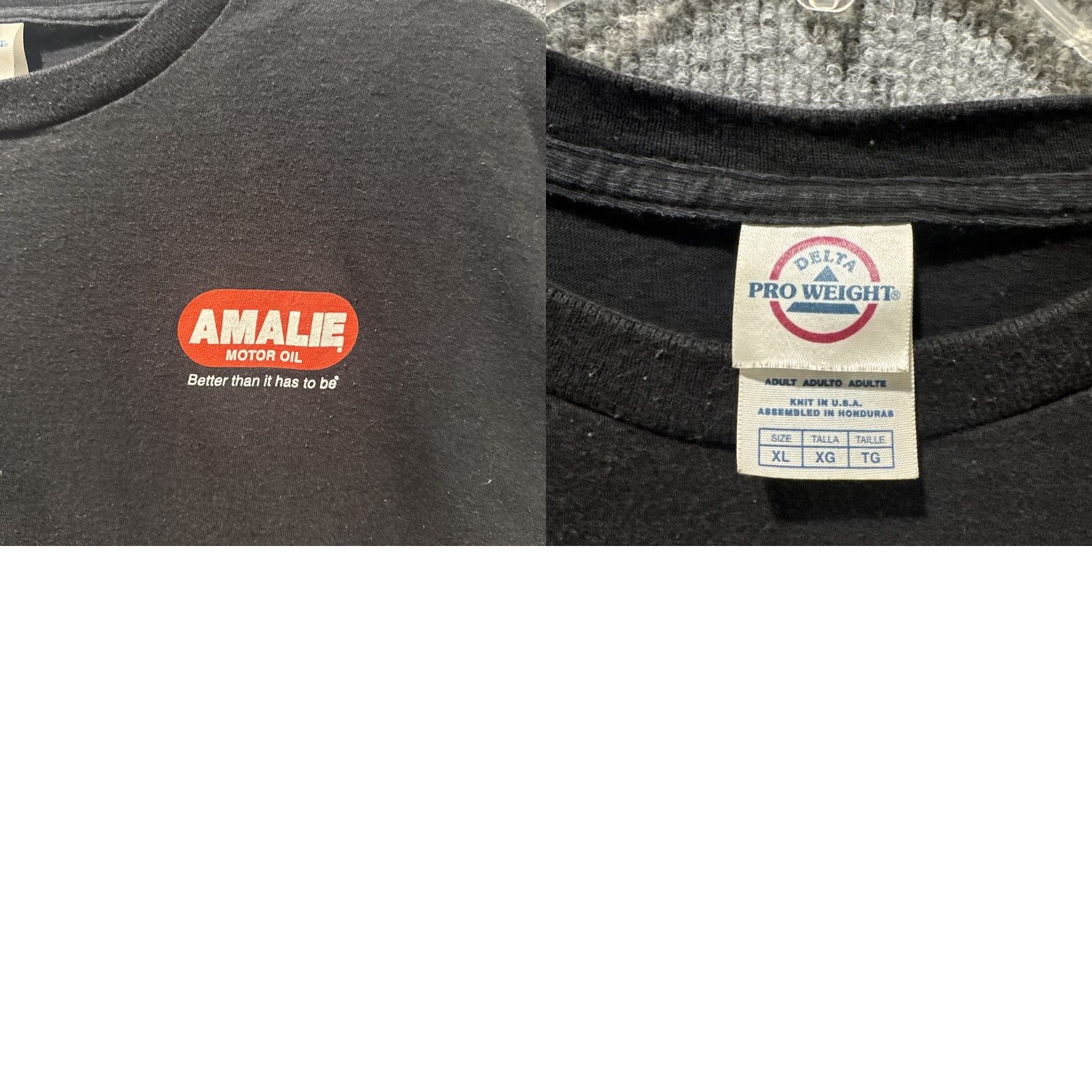 Delta Amalie Motor Oil Racing T-Shirt Black XL Mens Short Sleeve Stained Y2K HTF Delta Shirt Size US XL / EU 56 / 4 - 8 Thumbnail
