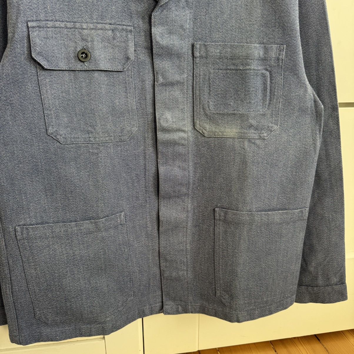 Vintage Vintage faded heavy cotton chore works french jacket Size US L / EU 52-54 / 3 - 6 Thumbnail