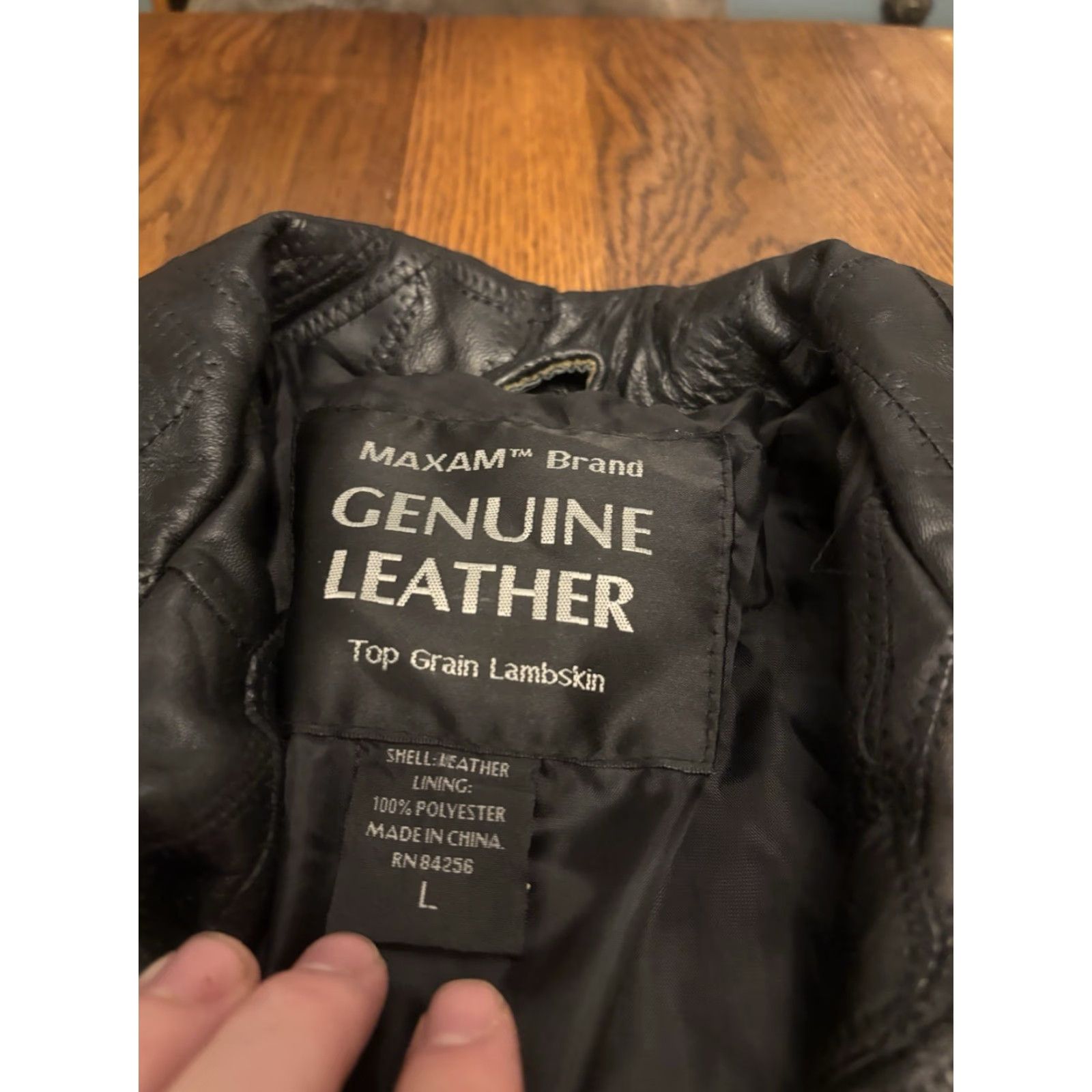 Vintage MEN'S MAXAM BLACK LEATHER JACKET Italian Lambskin L Size US L / EU 52-54 / 3 - 2 Thumbnail