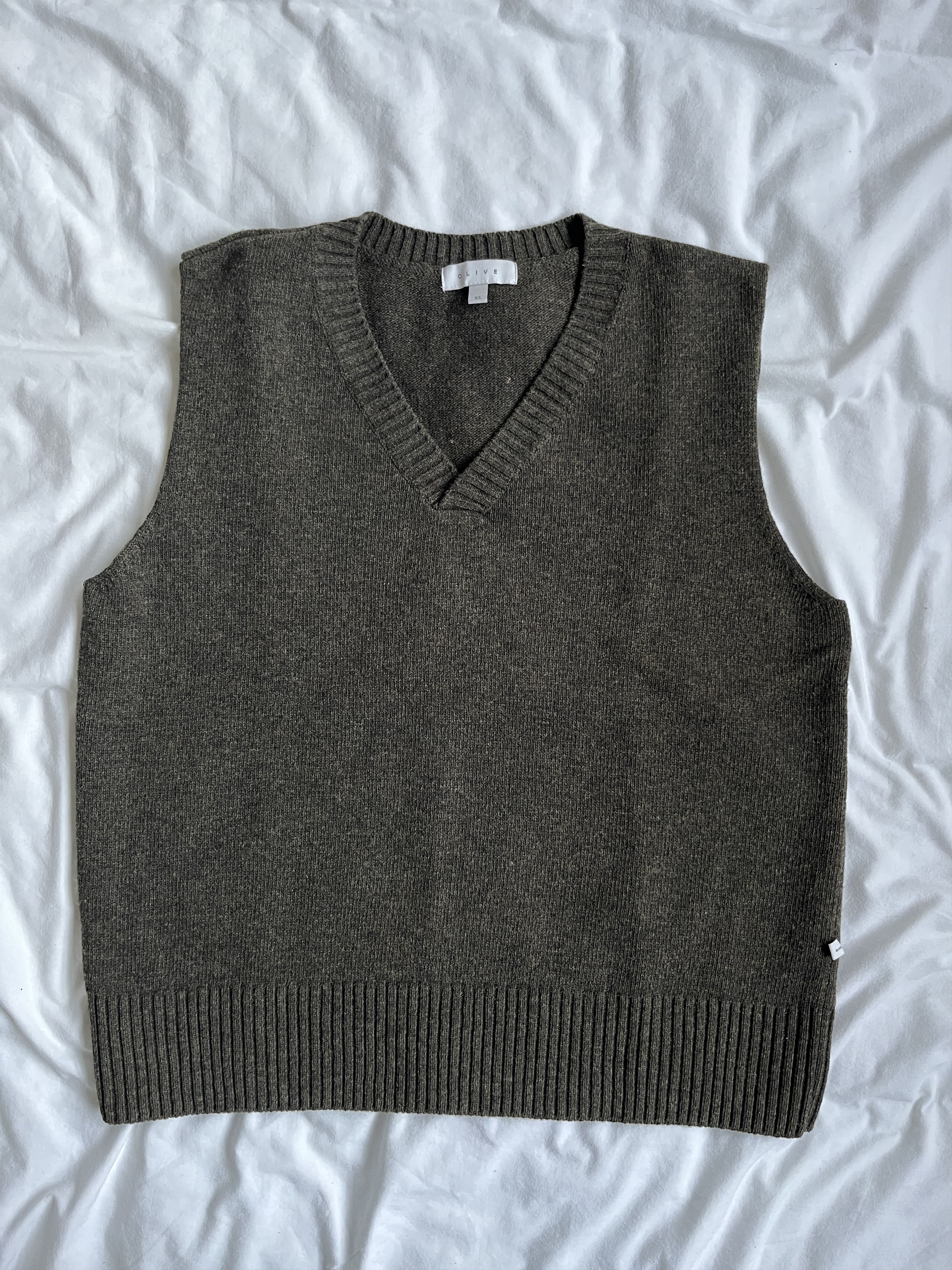 Olive OLIVE WOOL VEST Size US M / EU 48-50 / 2 - 1 Thumbnail