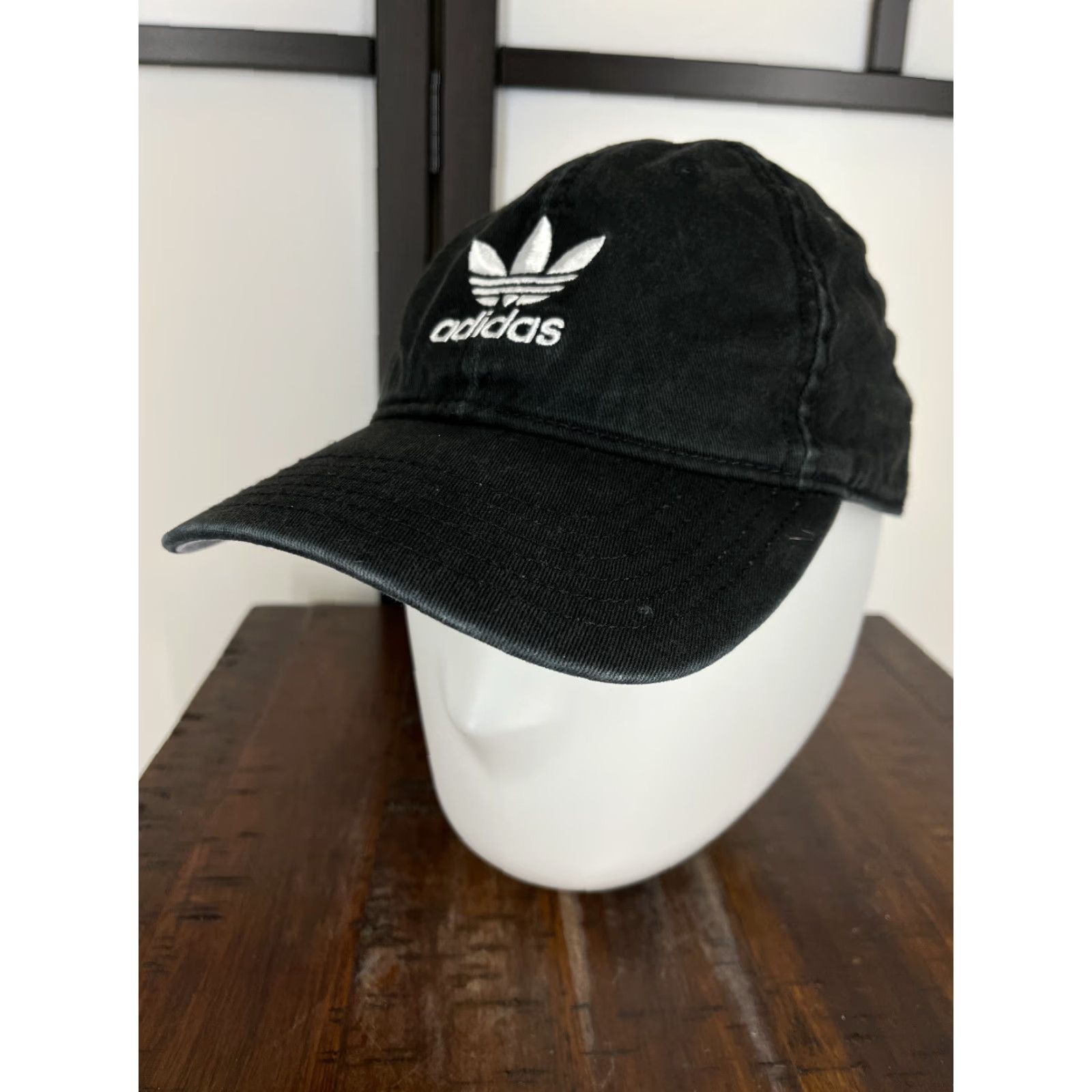 Adidas Adidas Hat Women One Size Black Twill 100% Cotton Trefoil Cap Size ONE SIZE - 4 Thumbnail