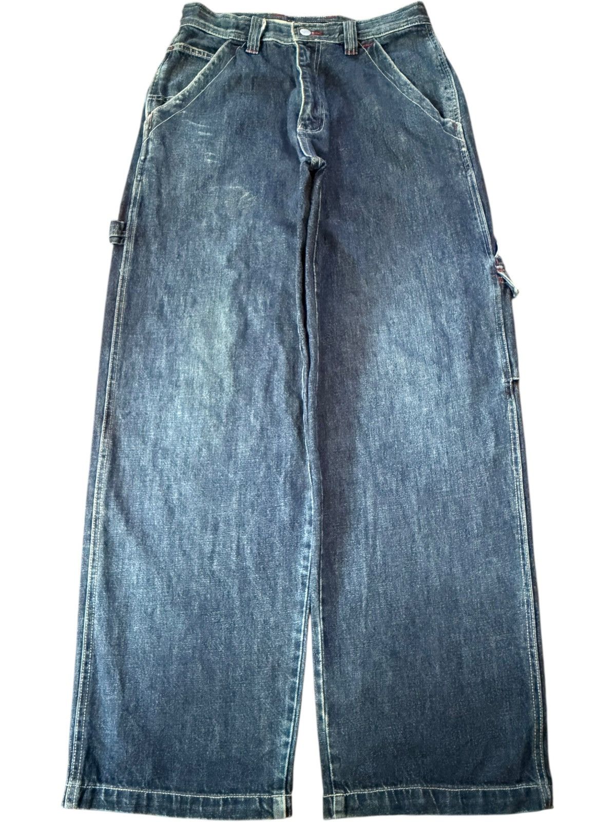 FUCT Vintage Japanese Brand Blue Wash Carpenter Baggy Jeans Size US 29 - 1 Thumbnail