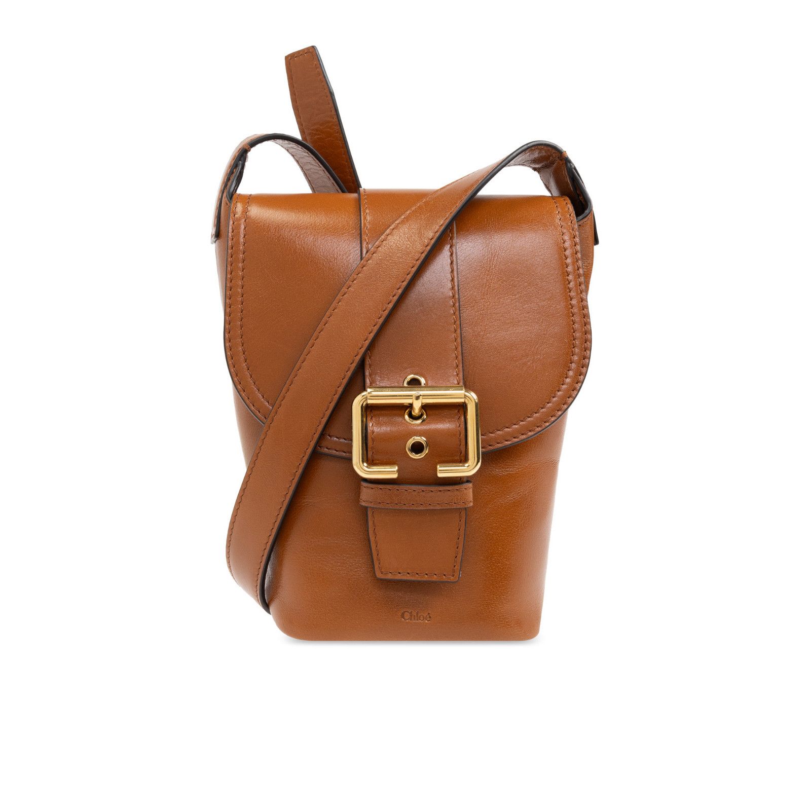 Chloe Chloe Mini Camera Clay Brown Shiny Leather Shoulder Bag New Size ONE SIZE - 1 Thumbnail