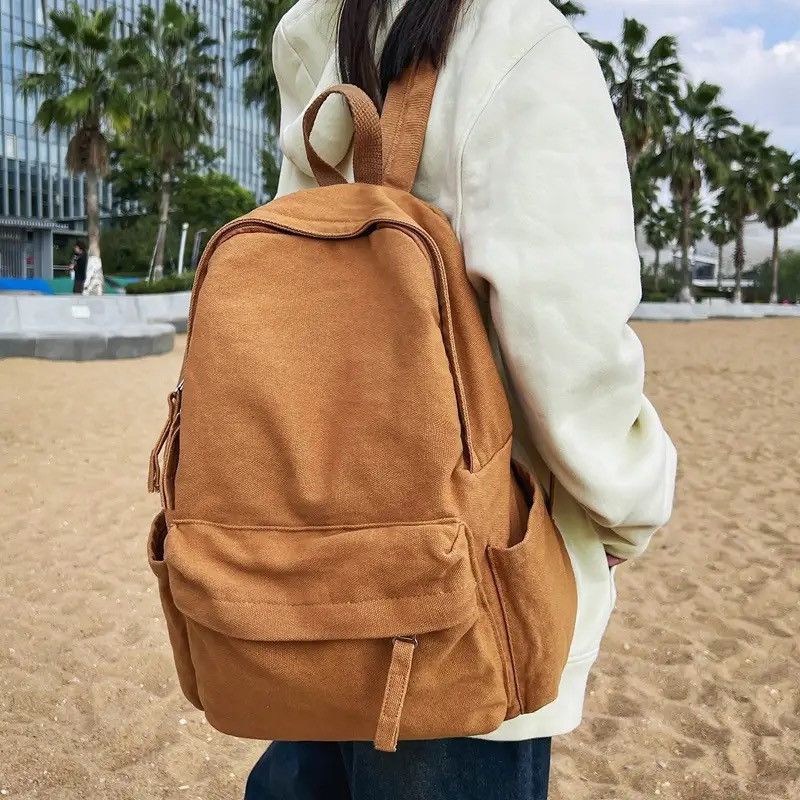 Japanese Brand Solid Color Backpack Size ONE SIZE - 1 Thumbnail