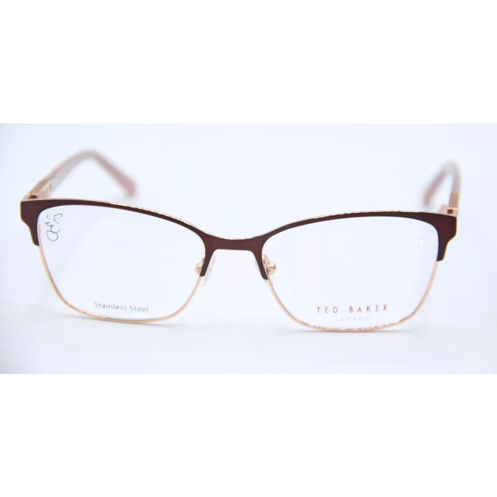Ted Baker TED BAKER LONDON B248 BRN BROWN PINK GOLD FRAMES EYEGLASSES Size ONE SIZE - 5 Thumbnail