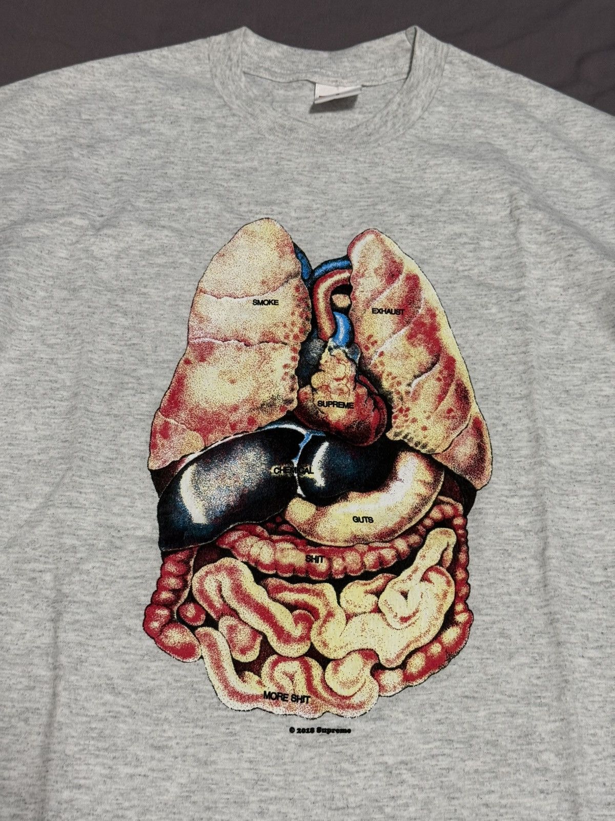 Supreme Supreme guts tee grey Small Size US S / EU 44-46 / 1 - 4 Thumbnail
