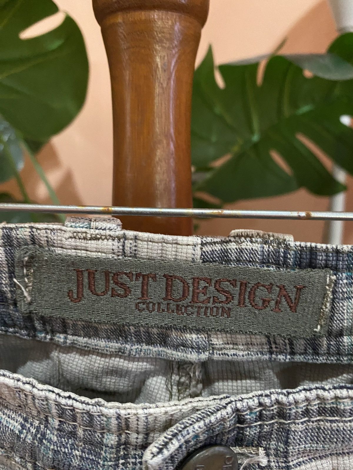 Japanese Brand Vintage Y2K Just Design Plaid Multi-Pocket Utility Style” Size US 36 / EU 52 - 7 Thumbnail