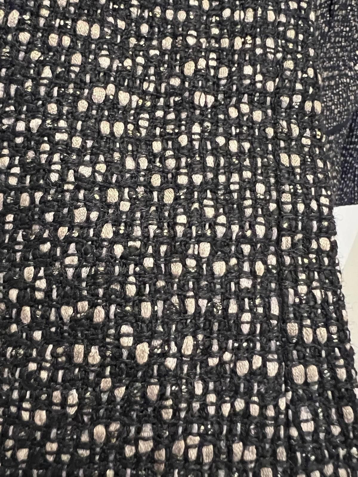 Other Lafayette 148 Tweed Jacket Size 8 Black Cream Structured Fit Size M / US 6-8 / IT 42-44 - 6 Thumbnail