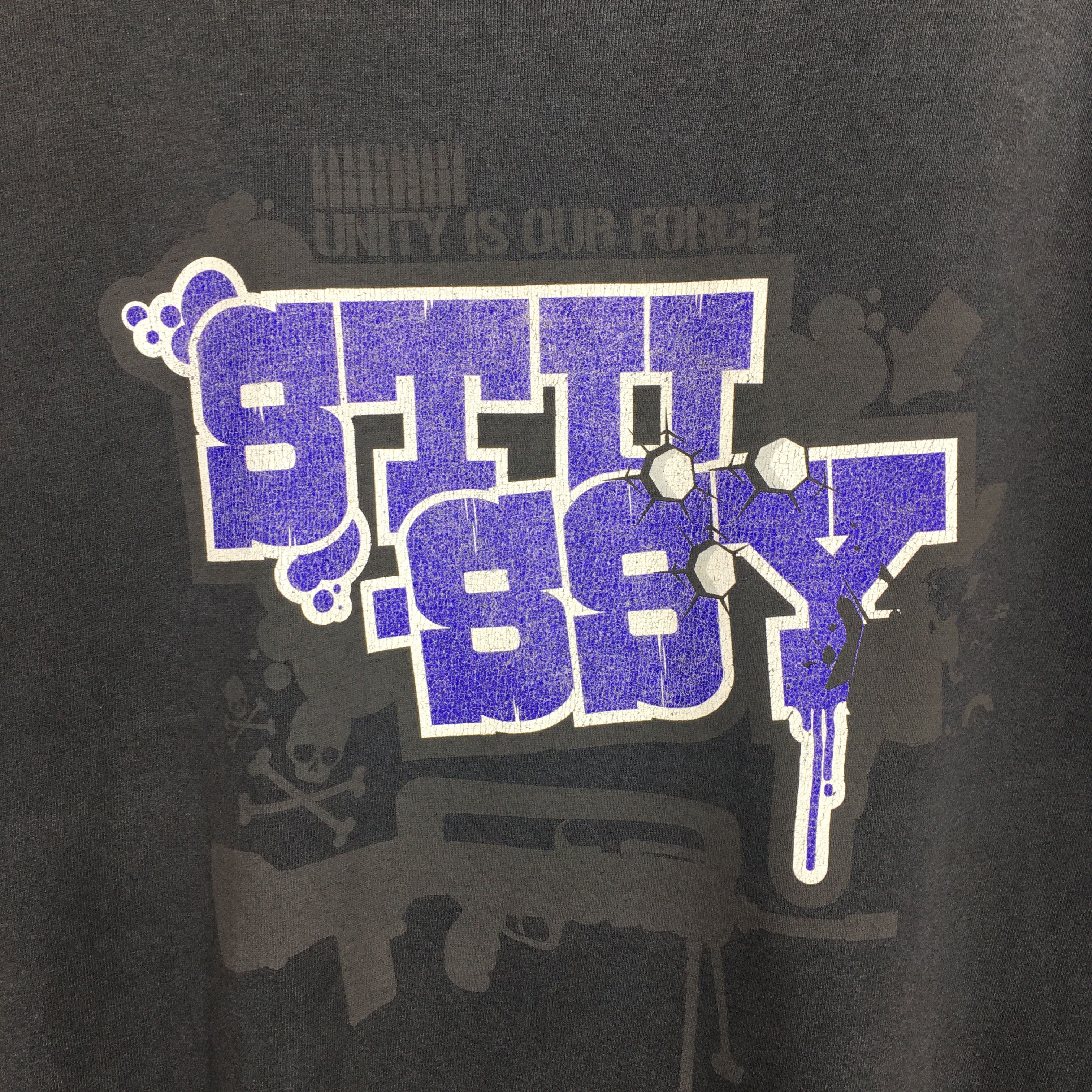 Stussy × Vintage Vintage 90's Stussy Unity Is Our Force Black T shirt Medium Size US M / EU 48-50 / 2 - 6 Thumbnail