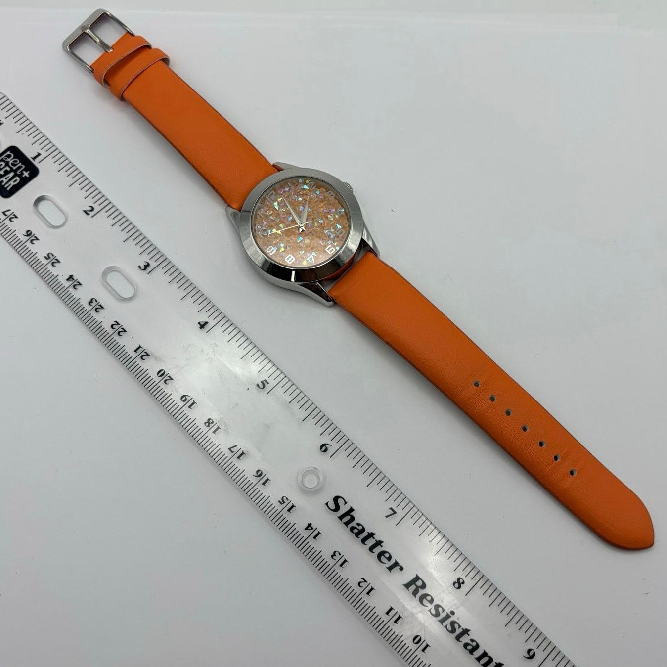 Other Silver & Orange Retro Men’s Watch Size ONE SIZE - 4 Thumbnail