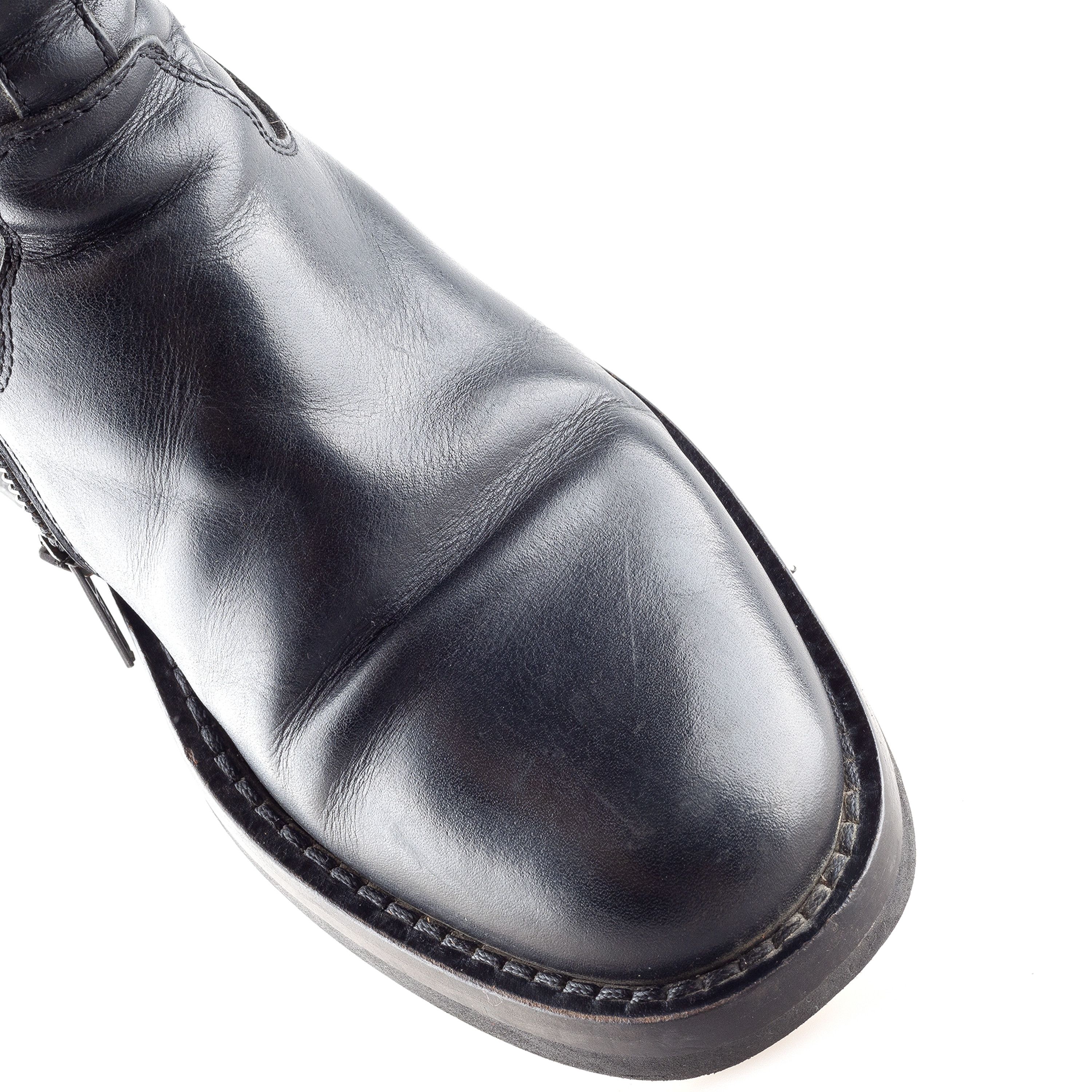 Ann Demeulemeester Ann Demeulemeester Convertible Black Leather Boots (37,5 EU) Size US 6.5 / IT 36.5 - 9 Thumbnail