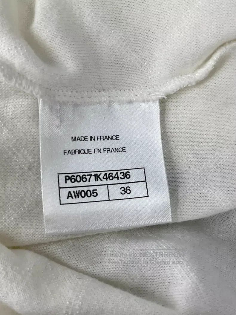 Chanel Chanel White diamond-grated short-sleeved T-shirt Size XS / US 0-2 / IT 36-38 - 4 Thumbnail