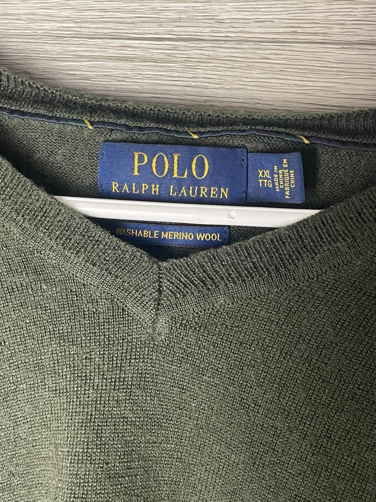 Polo Ralph Lauren Polo Ralph Lauren Sweater Mens XXL Merino Wool Green #2 Size US XXL / EU 58 / 5 - 3 Thumbnail