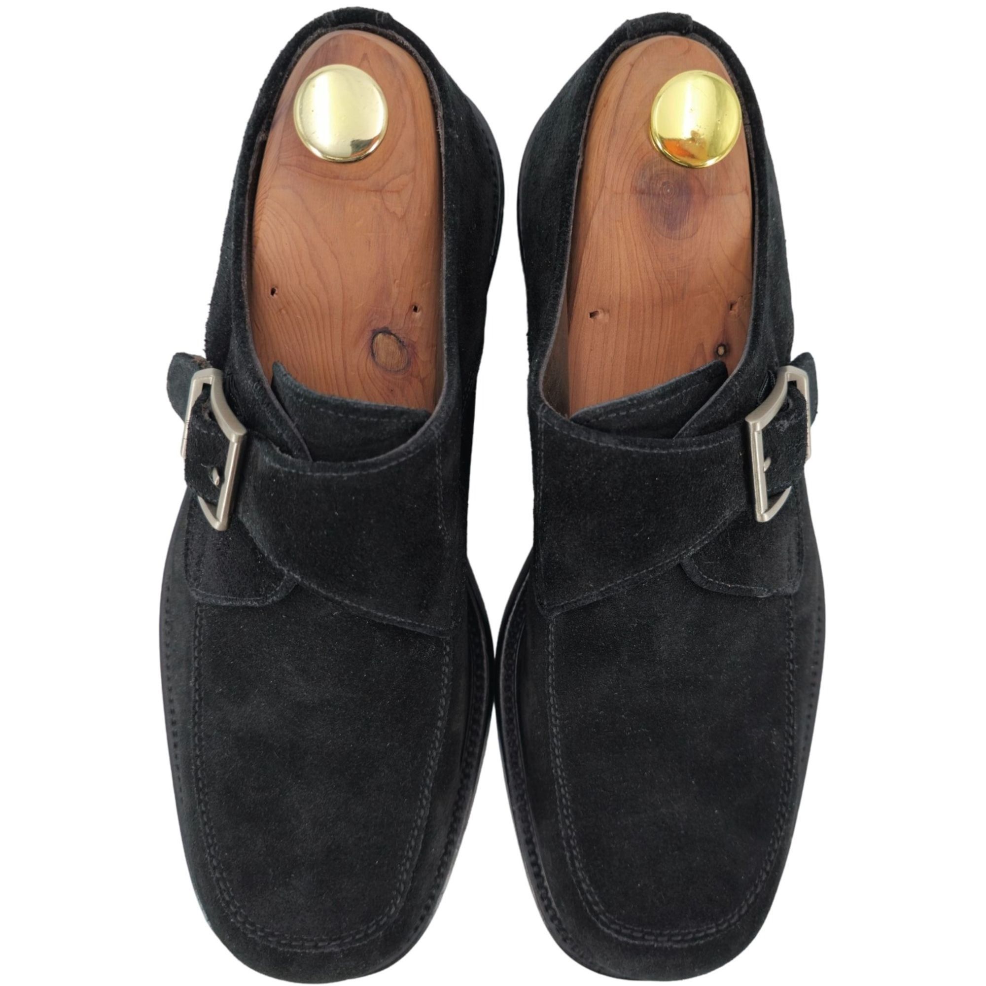 Bally Vintage Bally Italy Monk Strap Loafers Mens 8.5D Black Suede Size US 8.5 / EU 41-42 - 2 Thumbnail