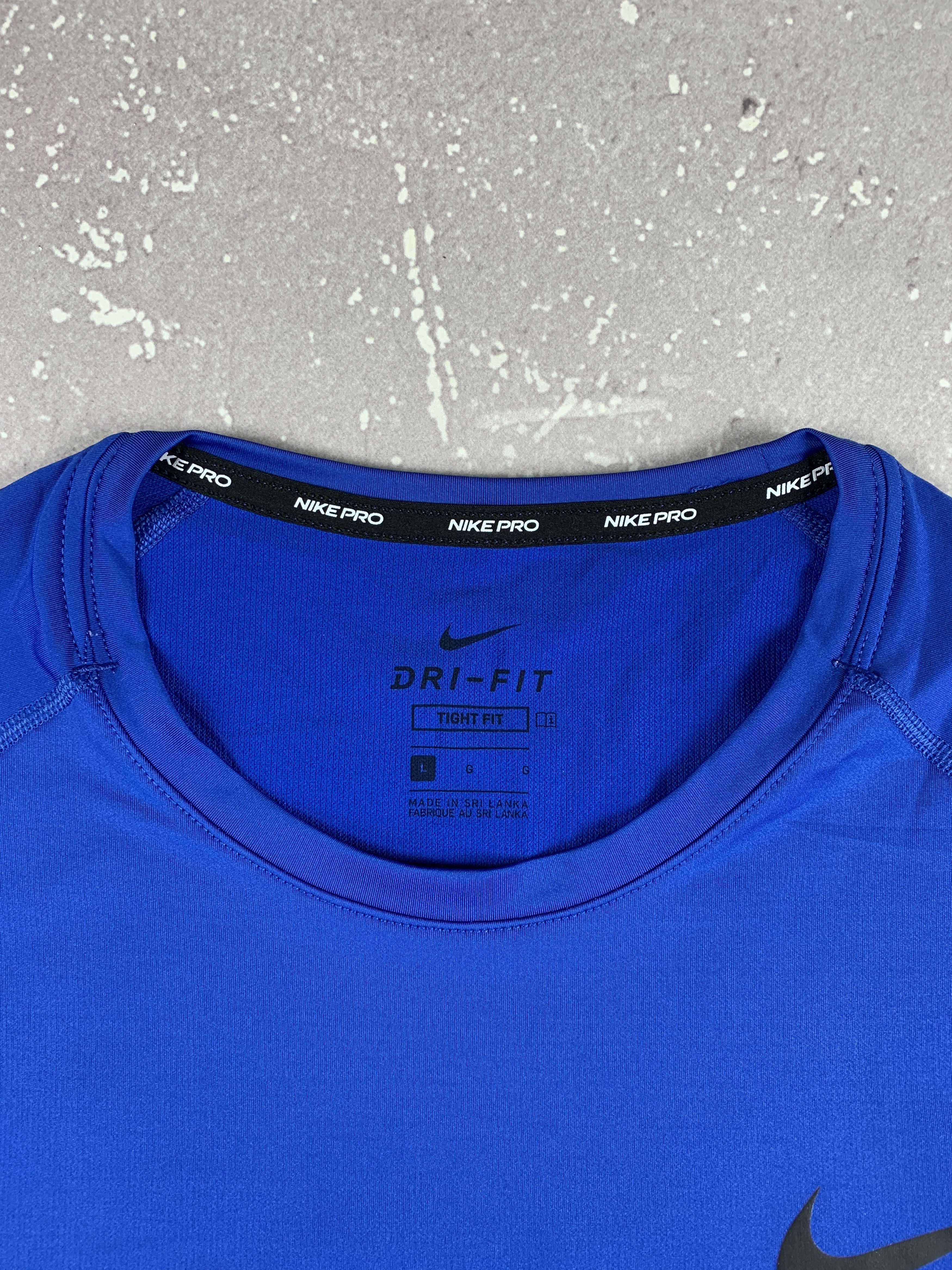 Nike Nike Pro combat Tight fit Blue Compression T Shirt Size US L / EU 52-54 / 3 - 4 Thumbnail