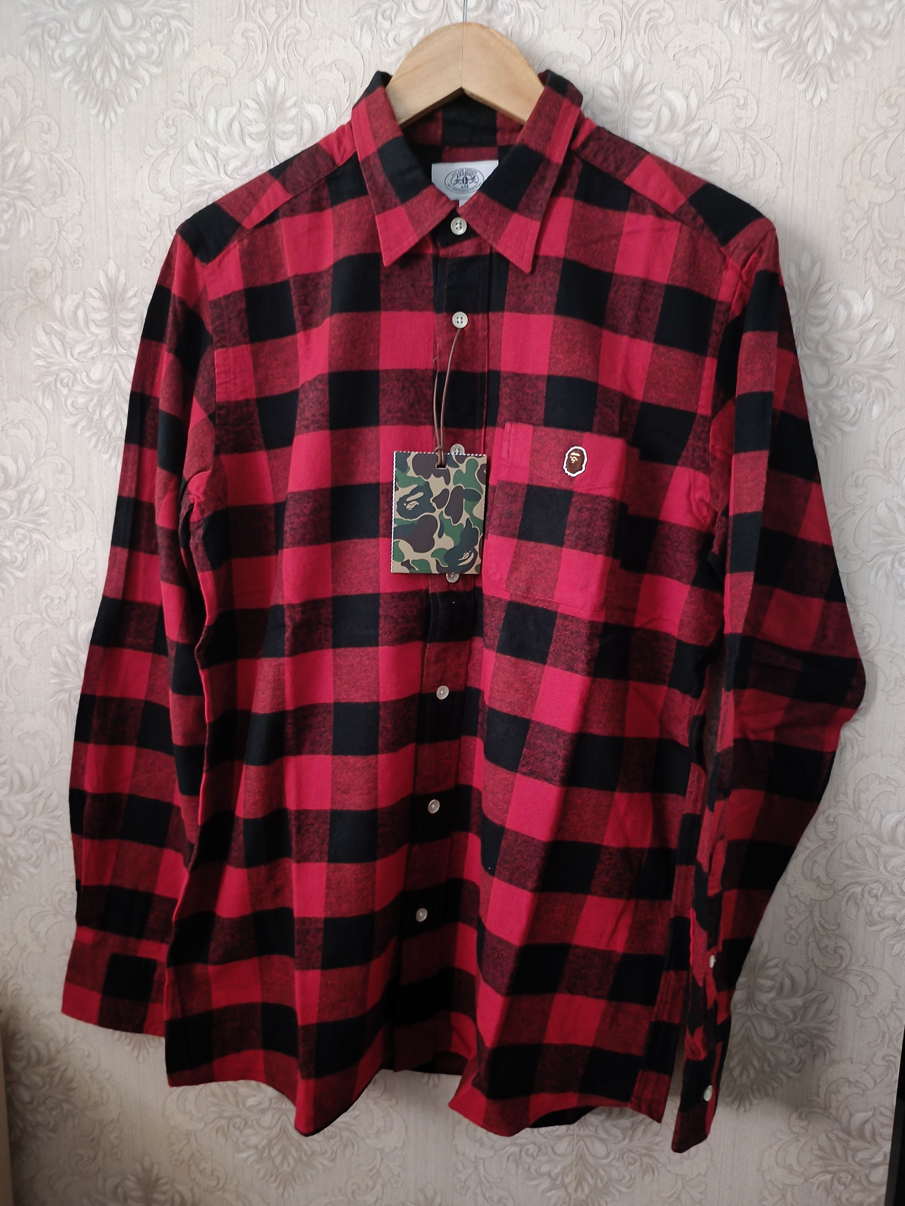 Bape ♦️Bape Block Check Flannel Shirt Size US L / EU 52-54 / 3 - 2 Thumbnail