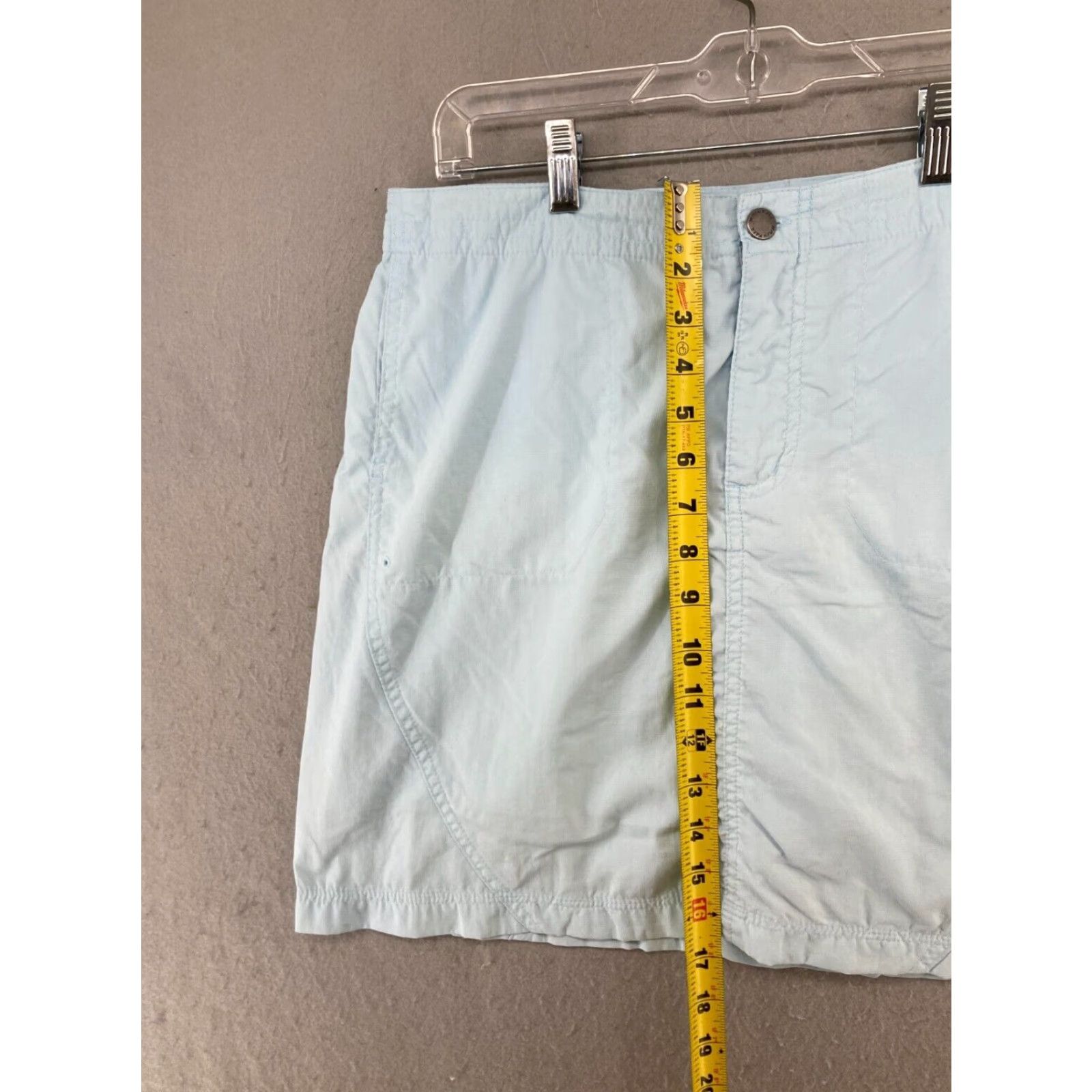 Vintage Columbia Skirt Womens 10 Blue Titanium OmniDry Rip Stop Mini Short Pockets Logo Beach Hiking Casual Travel Spring Summer Fall Women XS-XL Size 32" / US 10 / IT 46 - 4 Thumbnail