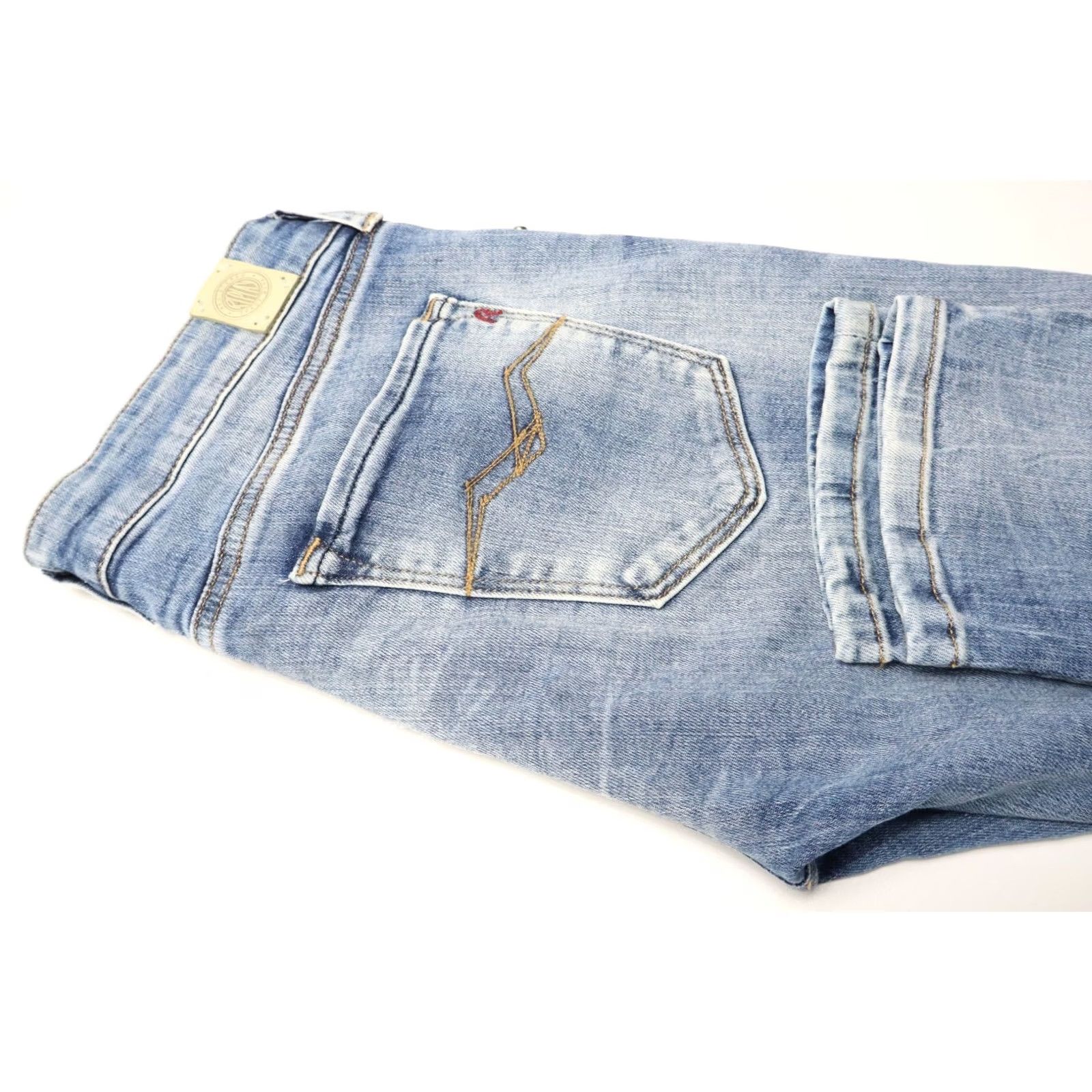 Replay Replay Luz Jeans Women's Slim Blue Denim W30/L32 Faded Whiskers Zip Fly denim, Jeans, Slim Fit, Women's Size 30" / US 8 / IT 44 - 5 Thumbnail