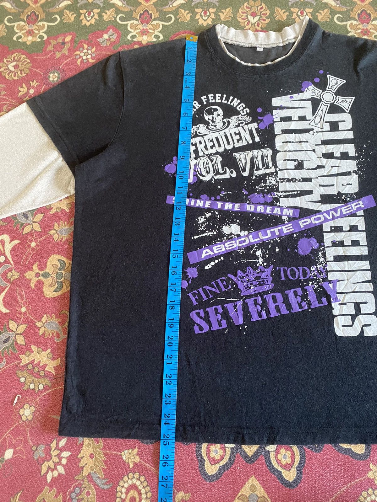 Japanese Brand Japanese Brand Cross Double Layer Long Sleeve T-Shirt Size US L / EU 52-54 / 3 - 9 Thumbnail