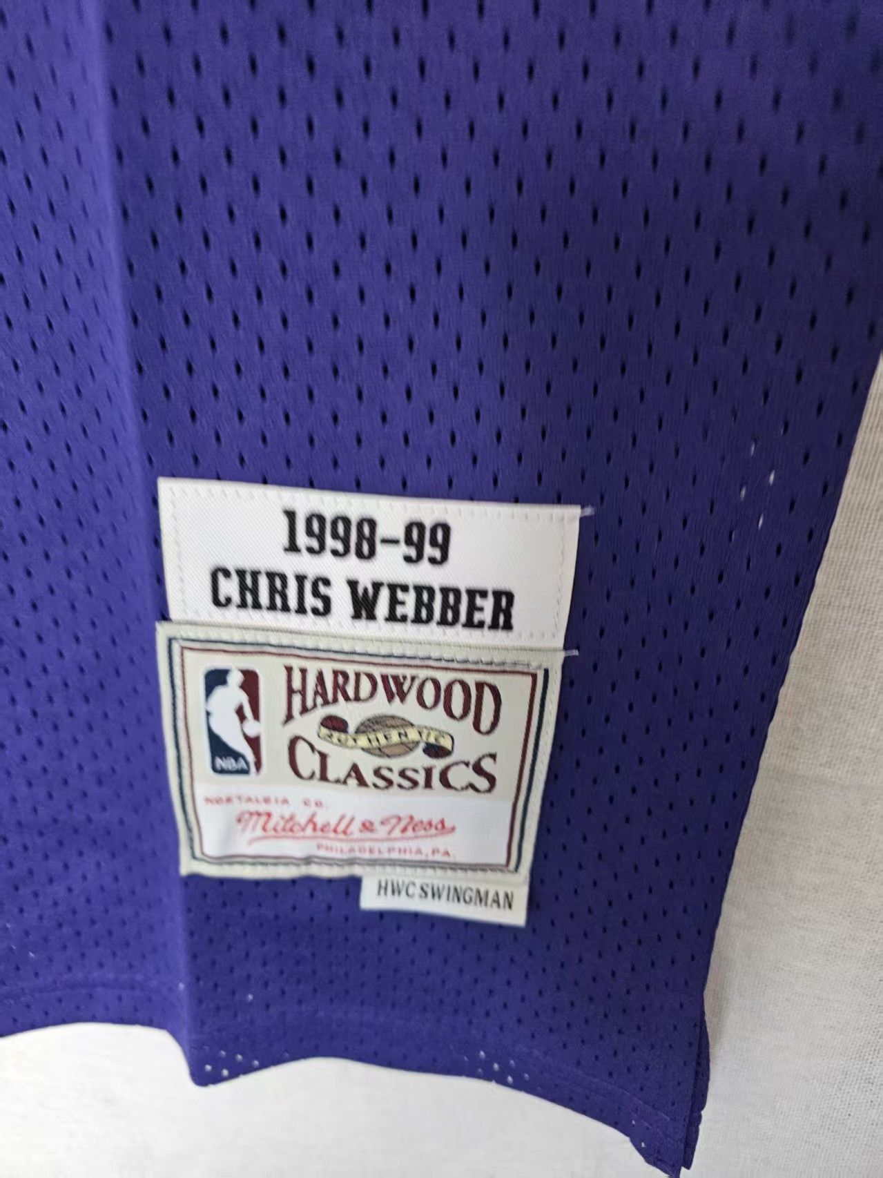 NBA Sacramento Kings #4 Chris Webber Jersey Purple Size US XL / EU 56 / 4 - 4 Thumbnail