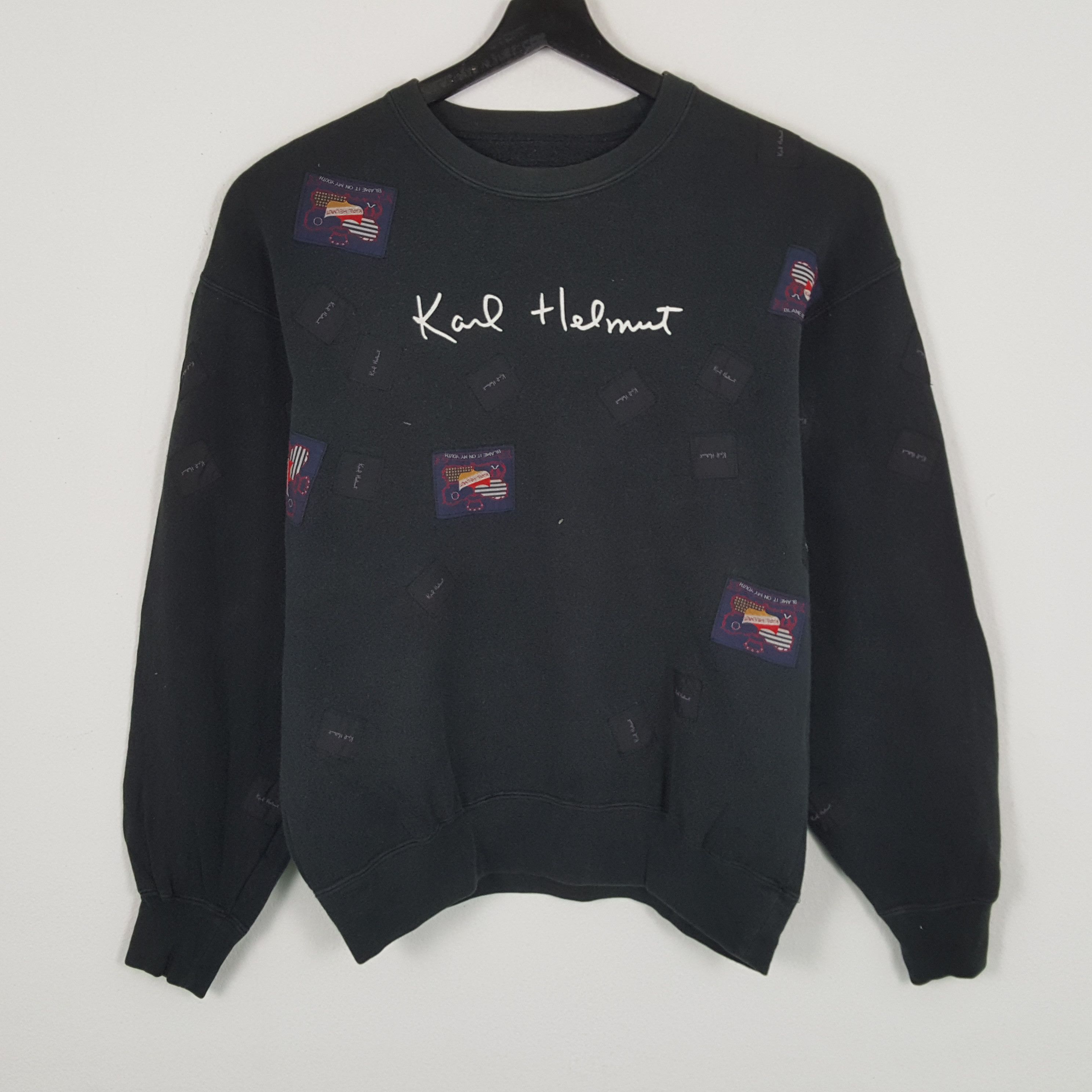 Karl Helmut × Vintage KARL HELMUT Fashion Style Design Sweatshirt Size US L / EU 52-54 / 3 - 1 Thumbnail
