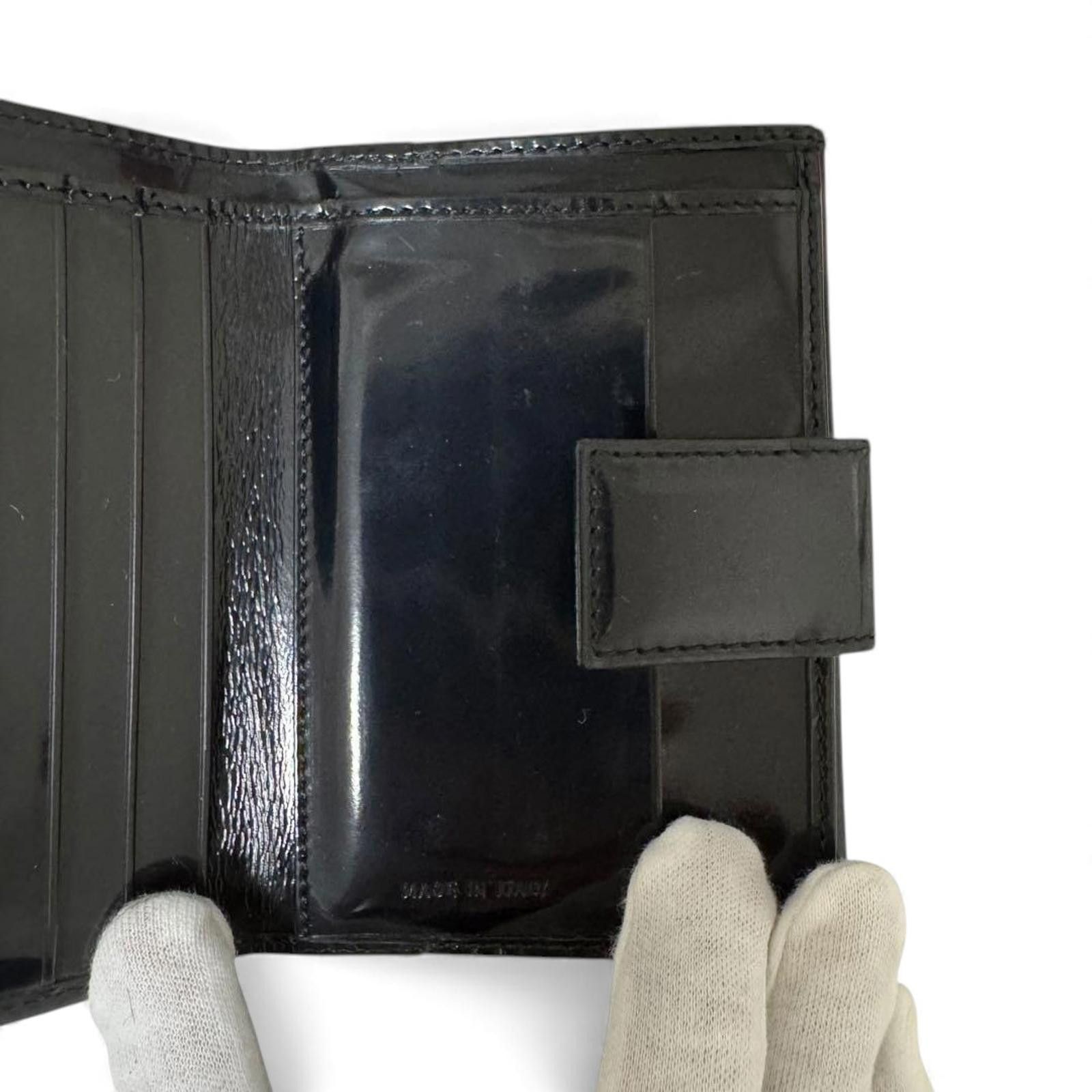 Prada Prada - Black Patent Leather Wallet Size ONE SIZE - 9 Thumbnail