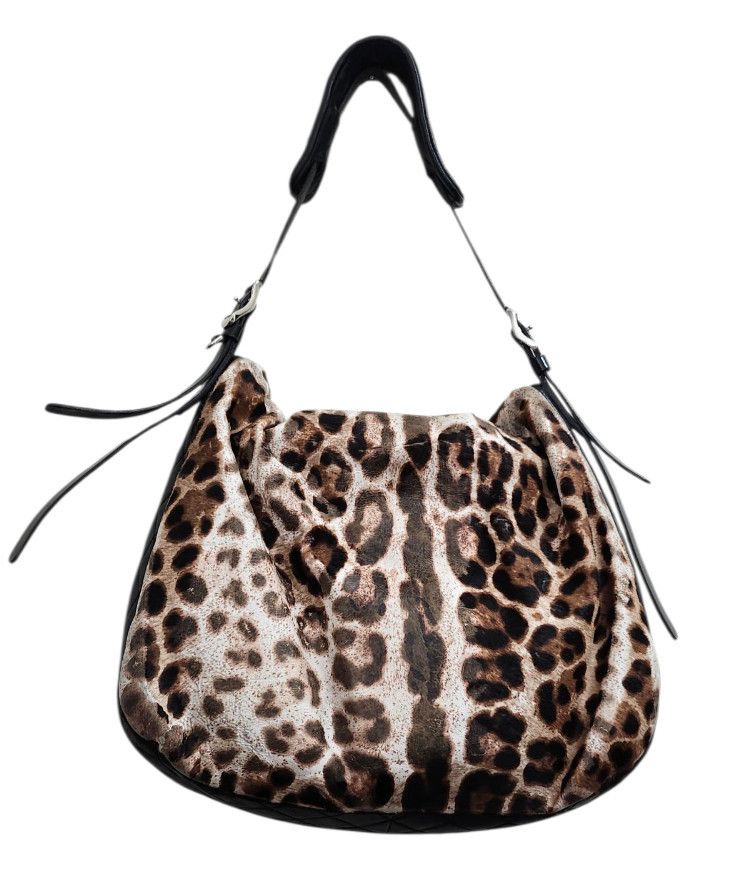 Jimmy Choo Jimmy Choo Animal Print Hobo Bag Fur & Leather Designer Size ONE SIZE - 5 Thumbnail
