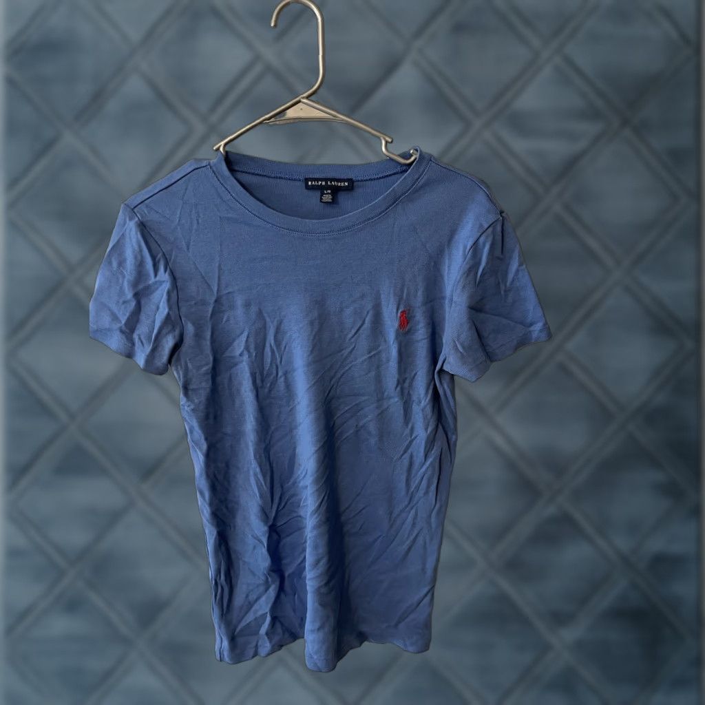 Polo Ralph Lauren Ralph Lauren Women T-Shirt Crew Neck Short Sleeve Blue Large Pony Logo Shirt L Womens Blue Crew Neck Short Sleeve Polo Ralph Lauren T-Shirt Size L / US 10 / IT 46 - 1 Thumbnail