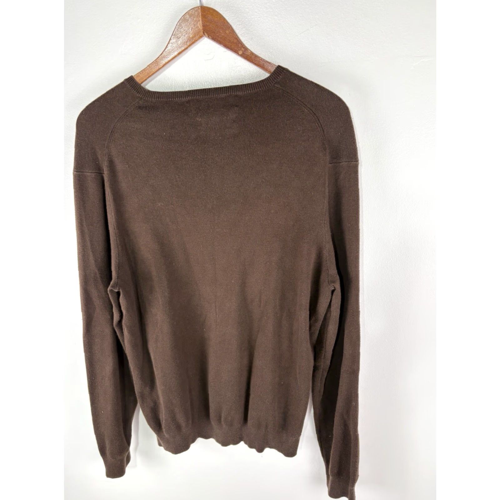Polo Ralph Lauren Polo Ralph Lauren Mens Sweater V-Neck Long Sleeve Pullover Solid Knit Brown Size L Size US L / EU 52-54 / 3 - 4 Thumbnail