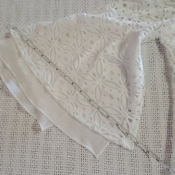 Vintage Robbie Bee Signature Sz. L White Eyelet Dress w Unique Sleev Size L / US 10 / IT 46 - 10 Thumbnail