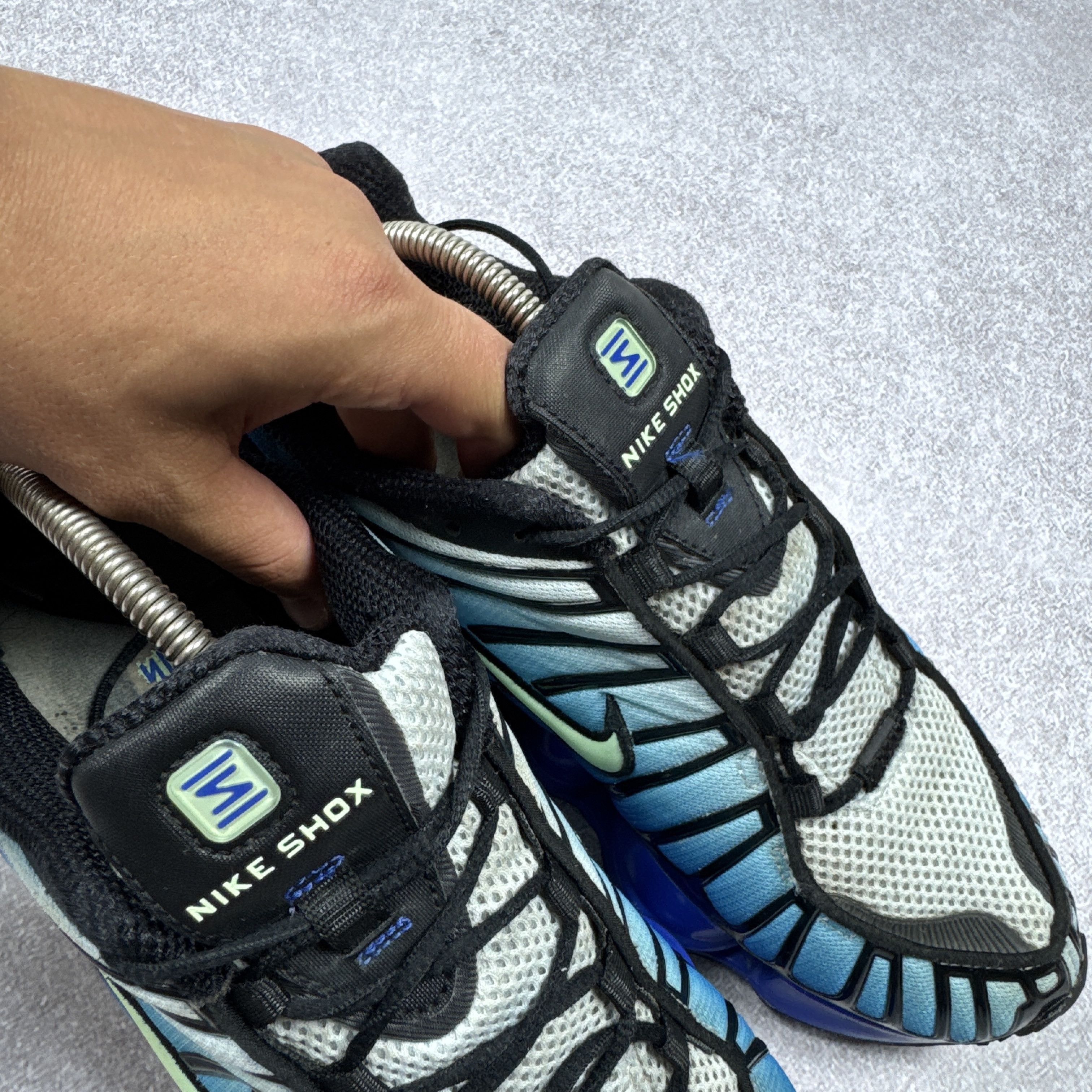 Nike Men`s Nike Shox TL AV3595-009 Blue Sneakers Size 44 / 28cm Size US 11 / EU 44 - 10 Thumbnail