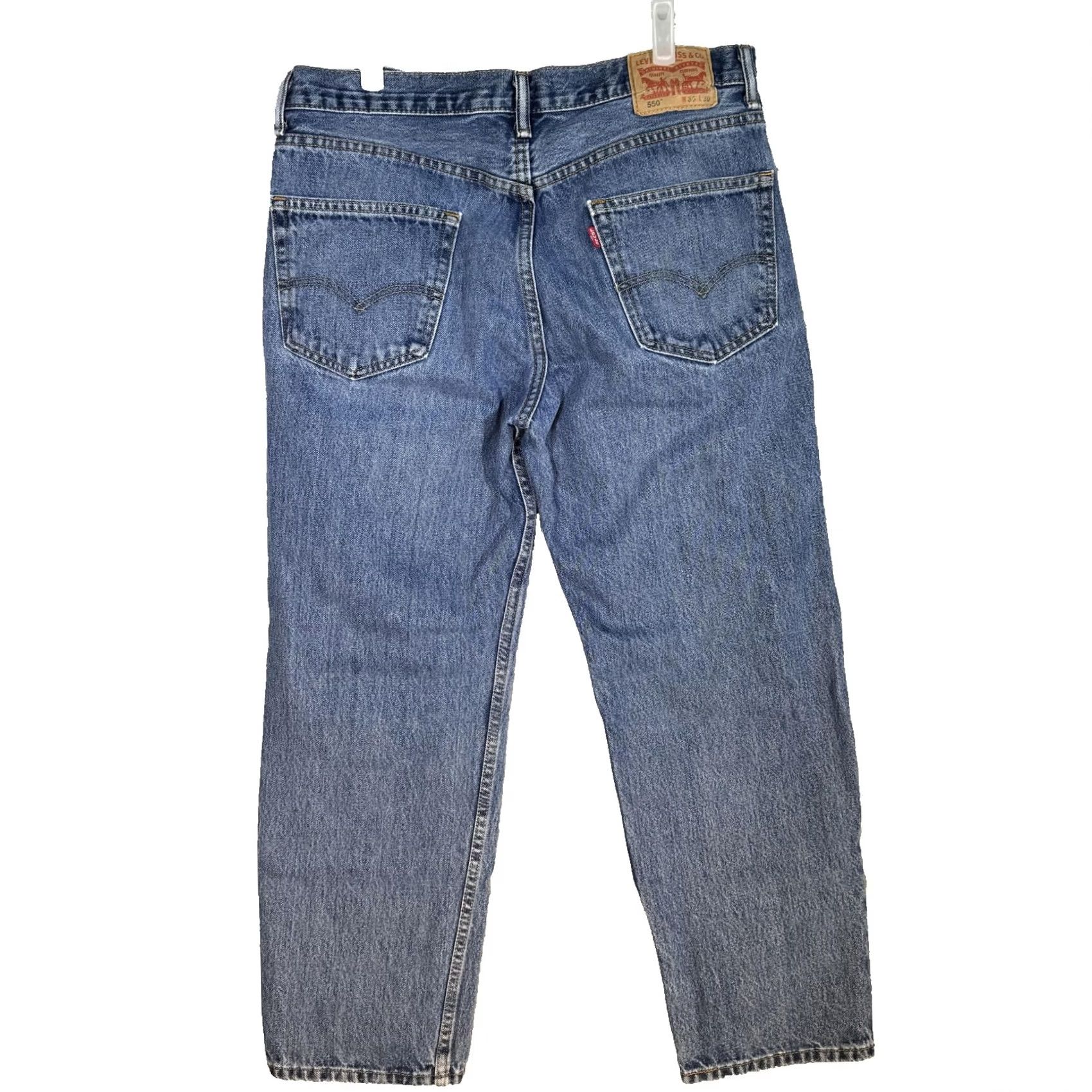 Levi's Levi's 550 Jeans Mens 36x30 Relaxed Fit Tapered Leg Medium Wash Denim Size US 36 / EU 52 - 4 Thumbnail
