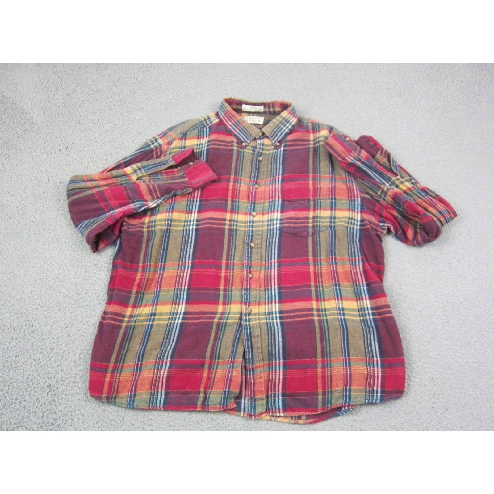 Arrow VINTAGE Arrow Shirt Lot of 2 2XL Blue Plaid Button-Up Men Size US XXL / EU 58 / 5 - 6 Thumbnail
