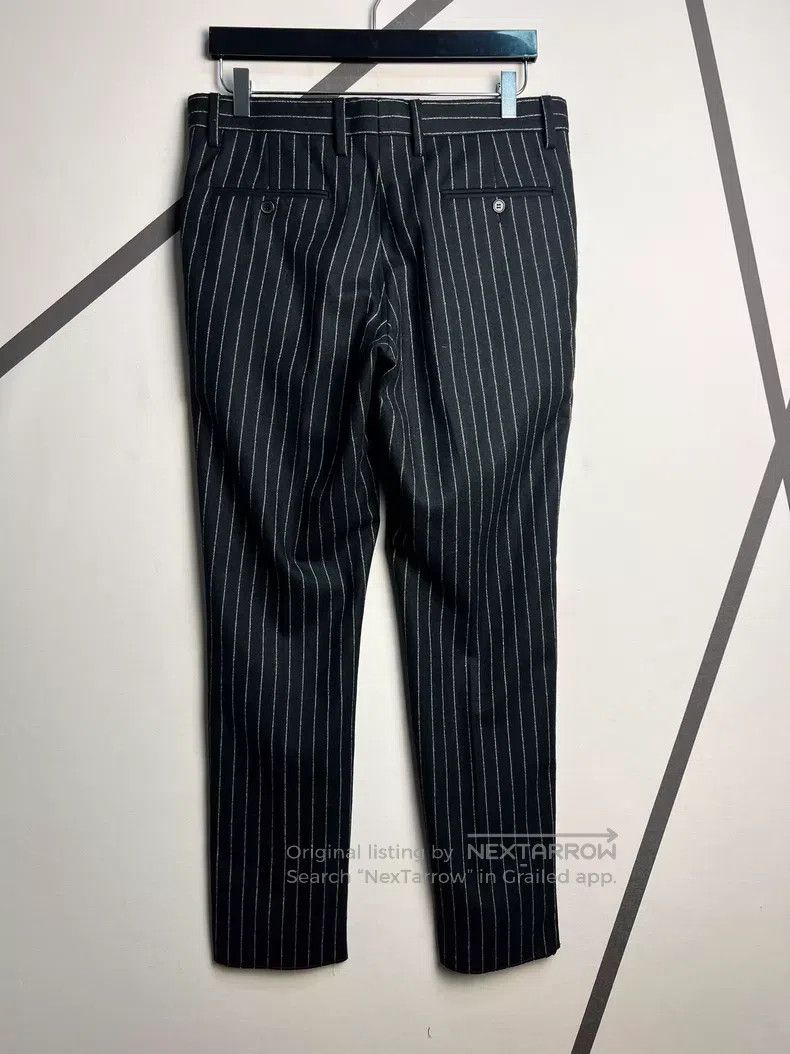 Saint Laurent Paris Saint Laurent Paris Silver Striped Wool Trousers Size US 30 / EU 46 - 2 Thumbnail