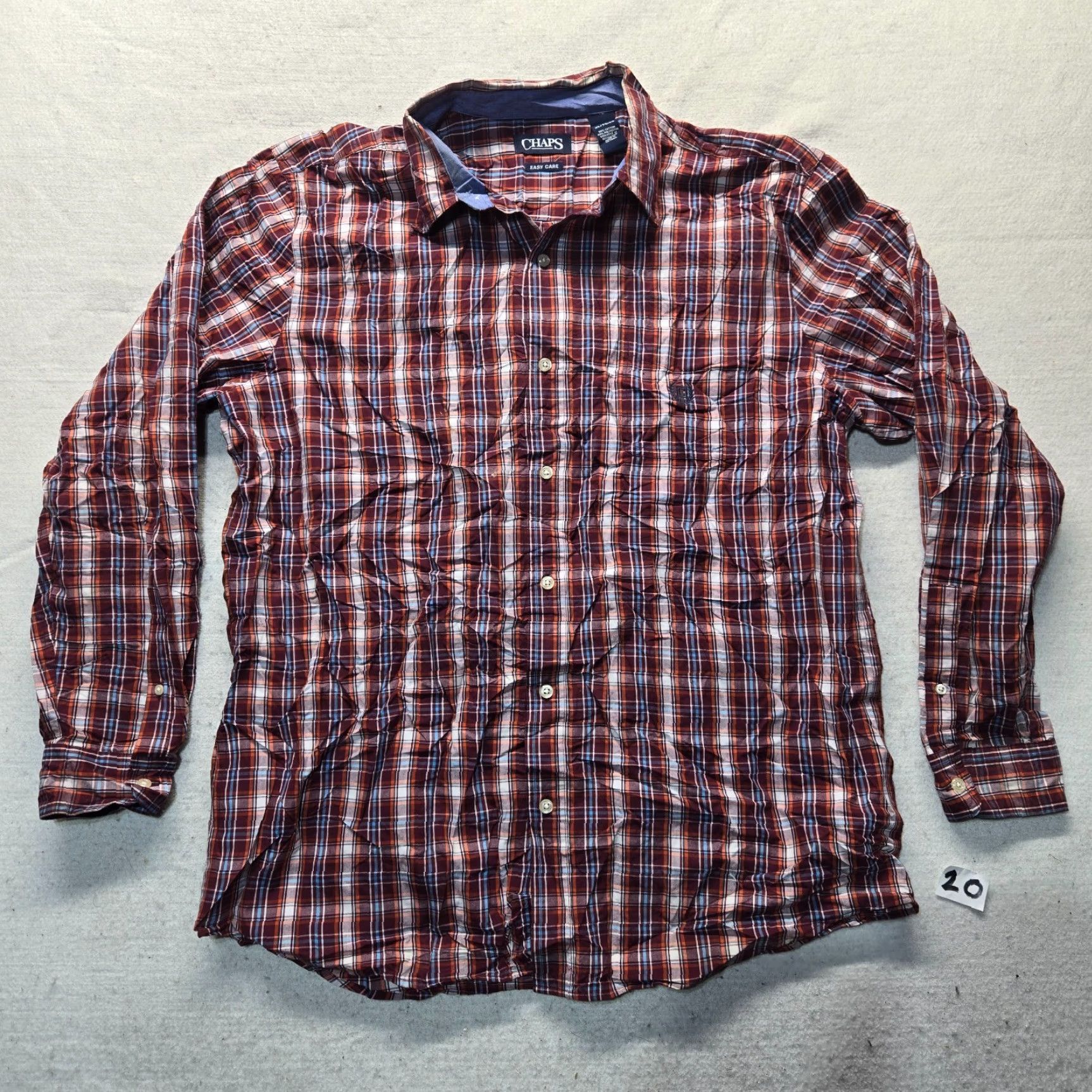 Chaps VINTAGE Chaps Ralph Lauren Shirt Red Plaid Button-Up Cotton Outdoors Mens XL Size US XL / EU 56 / 4 - 2 Thumbnail