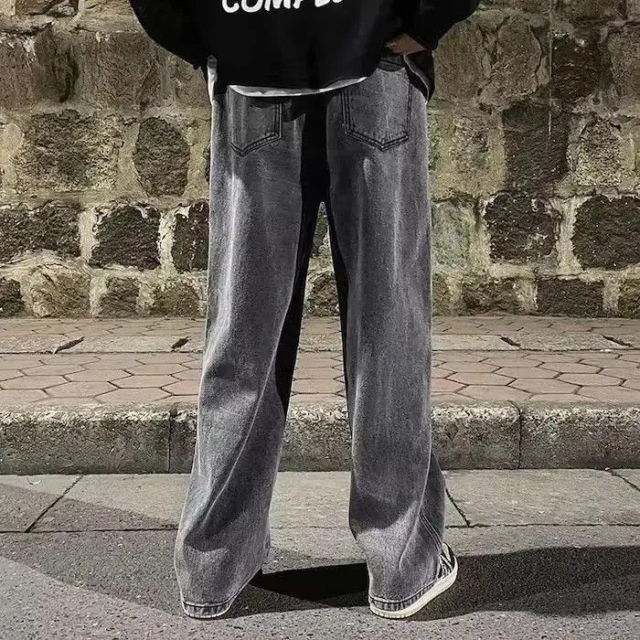 Japanese Brand Washed Black High Street Straight Loose Wide Leg Denim Pant Size US 32 / EU 48 - 4 Thumbnail