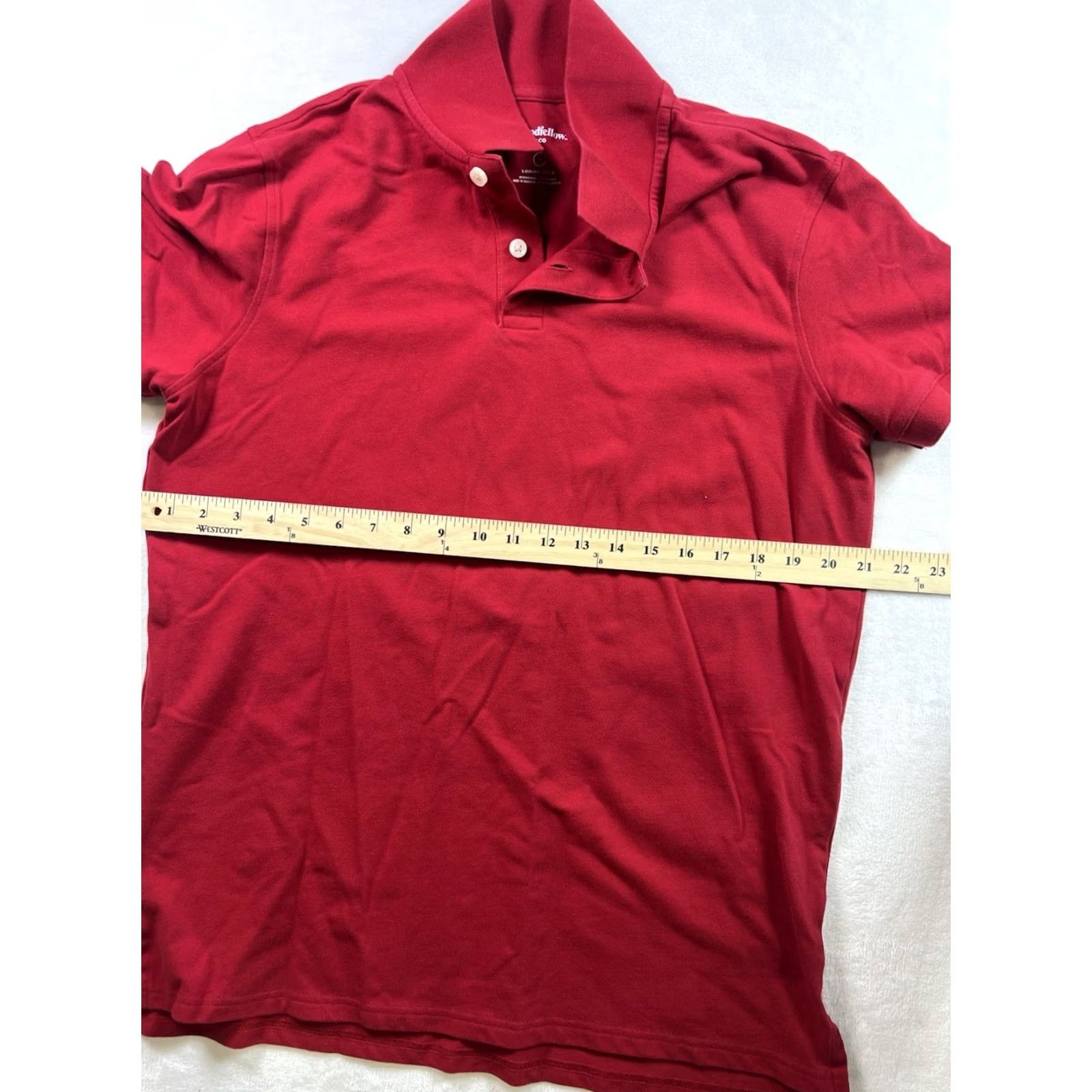 Gap GoodFellow Men's Casual Red Loring Polo Shirt Size Large Short Sleeve Cotton Knit Button Collar T-Shirt 2020-2029 Summer Seasonal Regular Mens Size US L / EU 52-54 / 3 - 2 Thumbnail