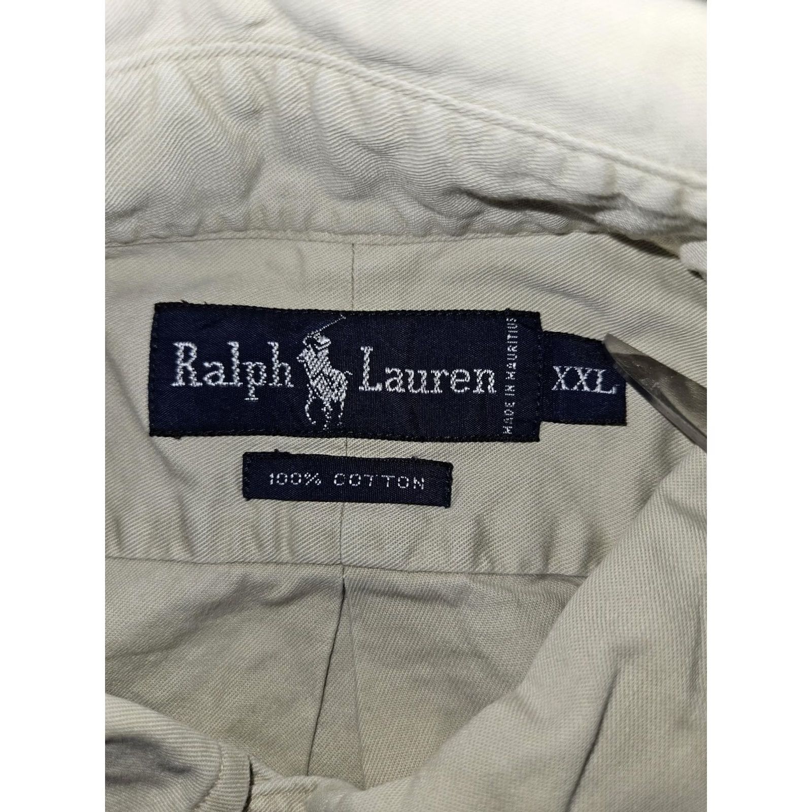 Ralph Lauren Ralph Lauren Shirt Mens 2XL Beige Button-Down Short Sleeve Pony Logo Cotton Twill Size US XXL / EU 58 / 5 - 2 Thumbnail