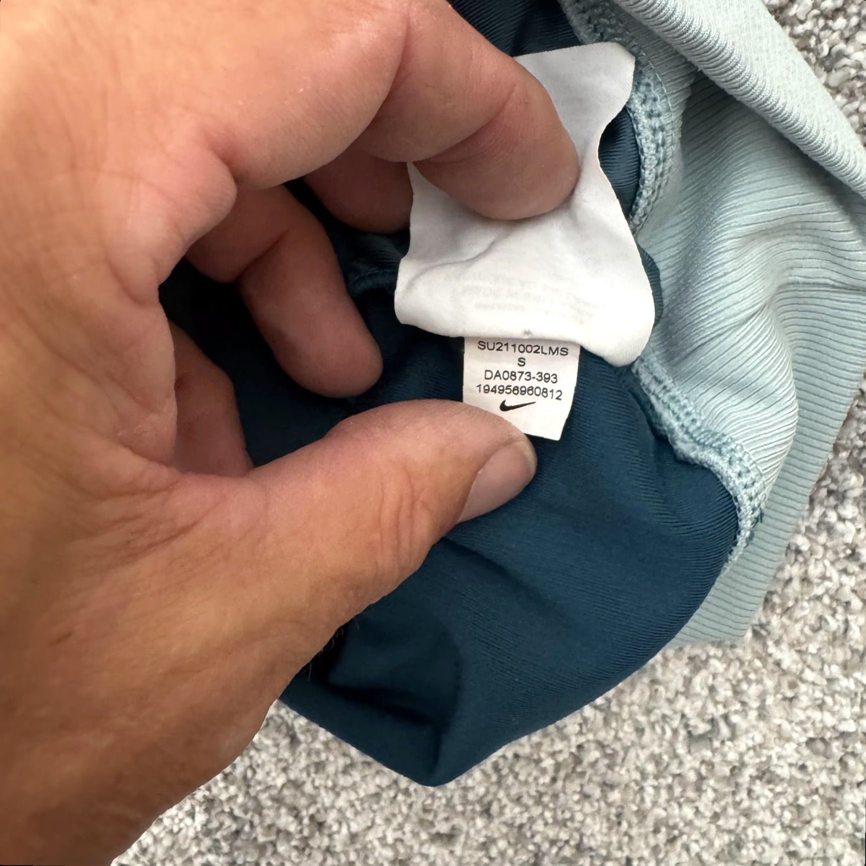 Nike Nike Sports Bra Womens Small Blue Green DA0873-393 Running Yoga Gym Dri-FIT Moisture Wicking Lightweight Breathable Medium Support Size ONE SIZE - 6 Thumbnail