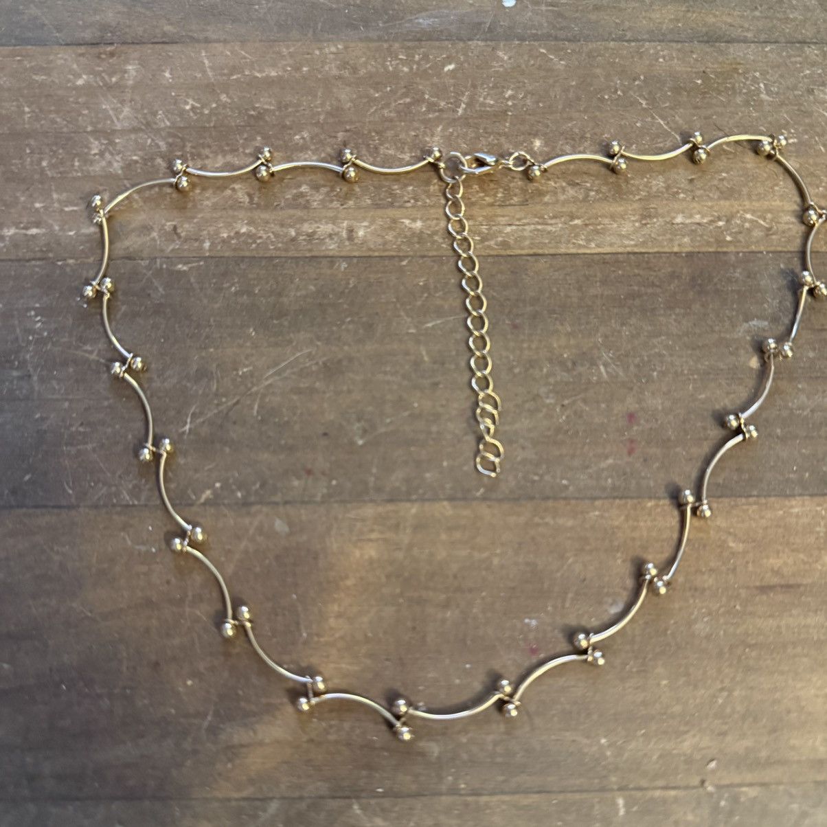 Other Gold tone curved bar link necklace and bracelet set Size ONE SIZE - 3 Thumbnail