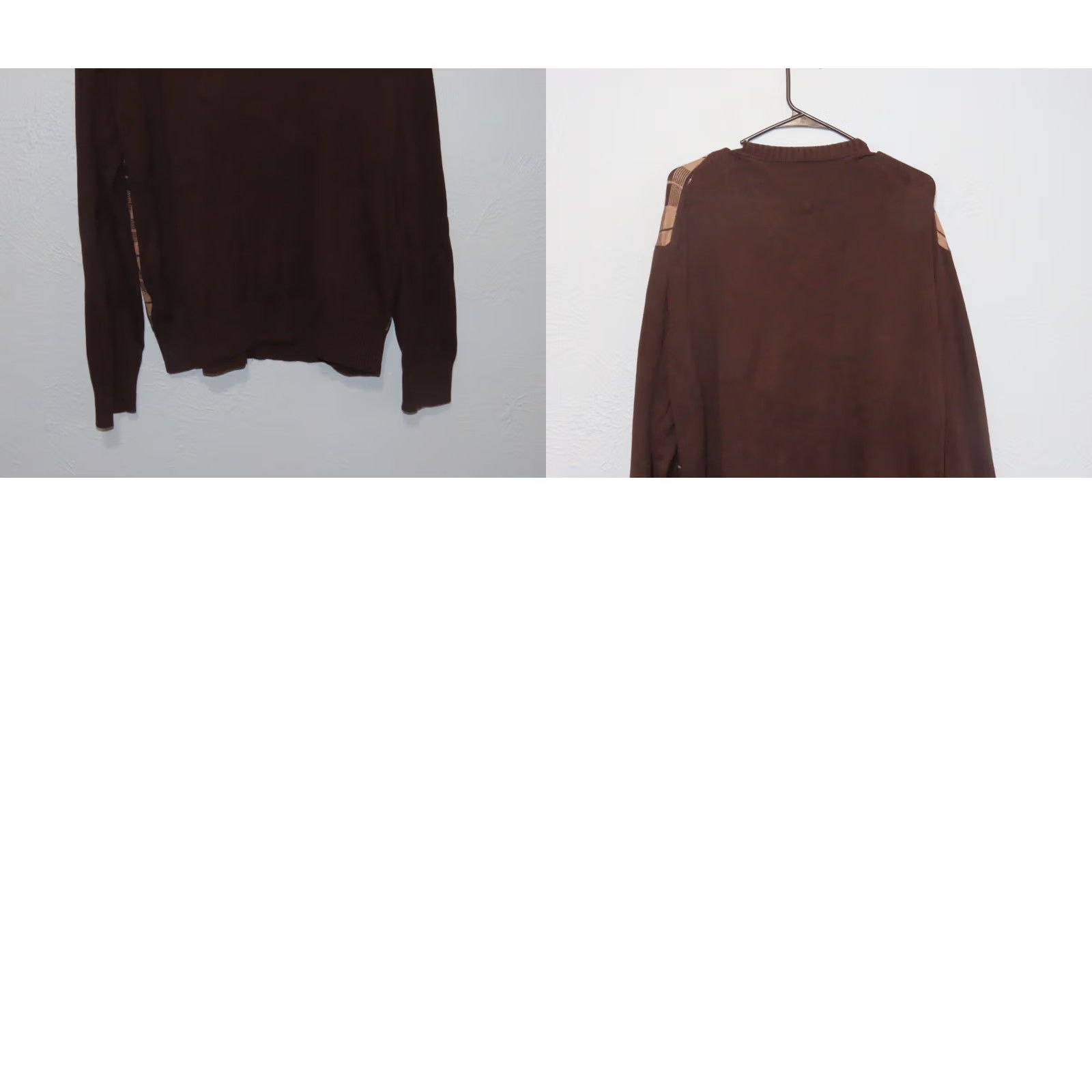 Tommy Hilfiger Tommy Hilfiger Men’s XL V Neck Sweater Brown Geometric Logo Knit Pullover Regular Fit Long Sleeve Men’s Size US XL / EU 56 / 4 - 8 Thumbnail