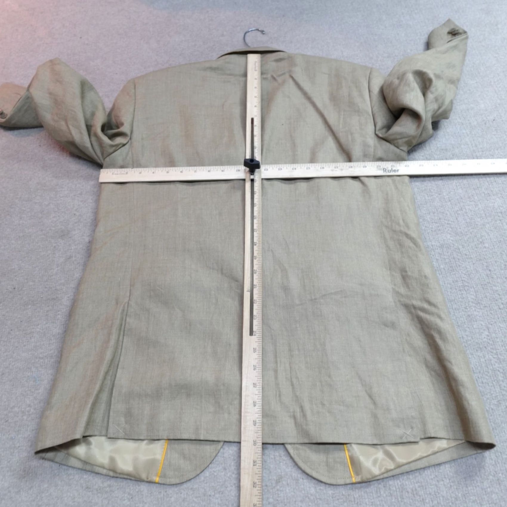 Jos. A. Bank Jos. A. Bank Blazer XL Beige Solid 100% Linen NEW Mens Size 46R - 6 Thumbnail