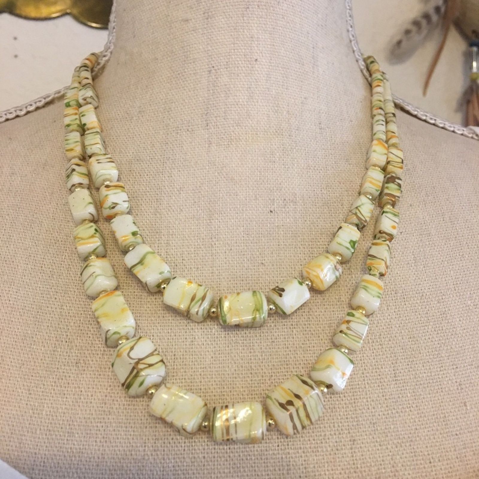 Vintage Vintage 60s double strand graduated bead necklace Size ONE SIZE - 1 Thumbnail
