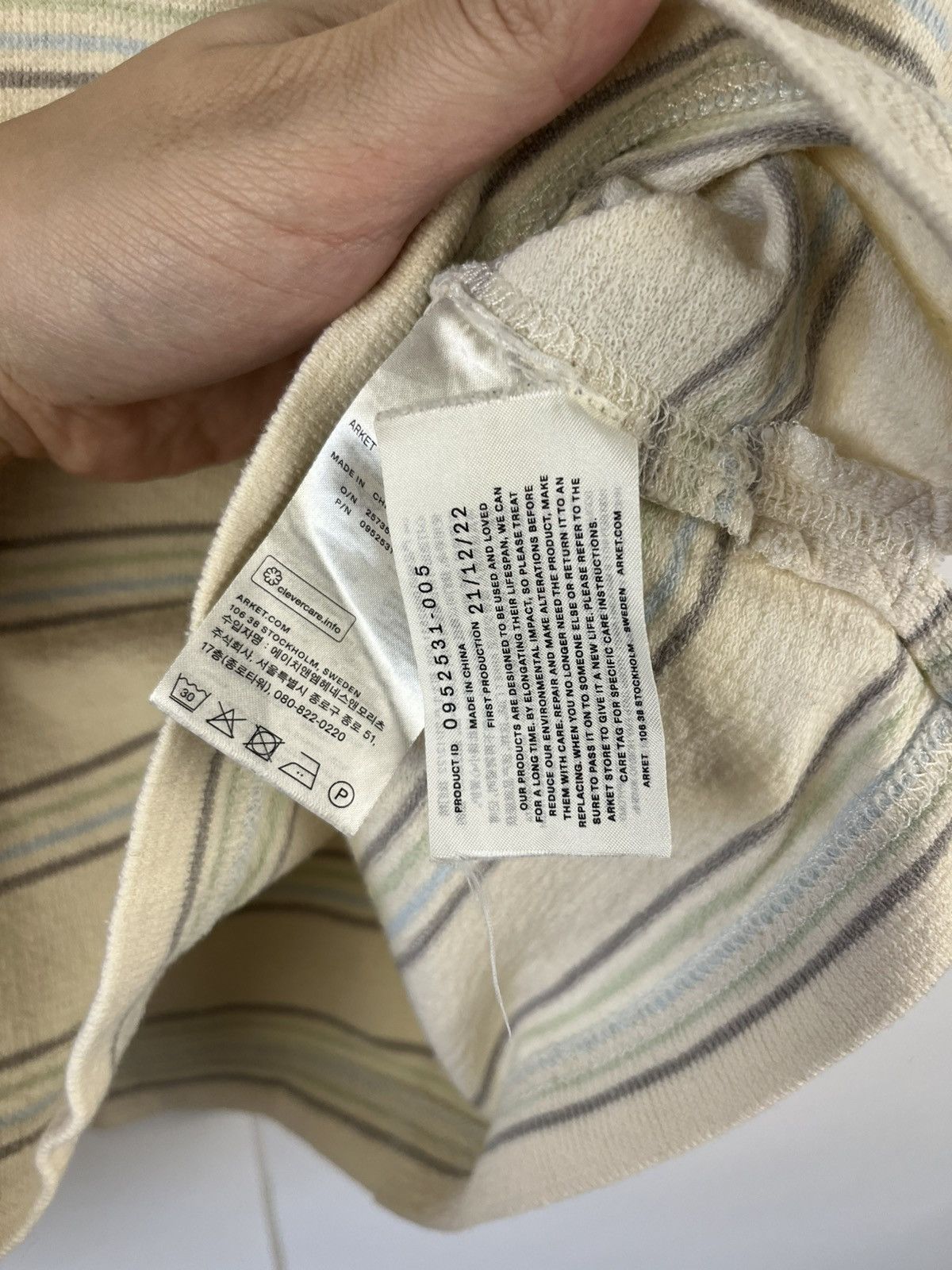 Arket Arket Streetwear Y2K Striped Cotton Short Sleeve Tee Shirt Size US S / EU 44-46 / 1 - 7 Thumbnail