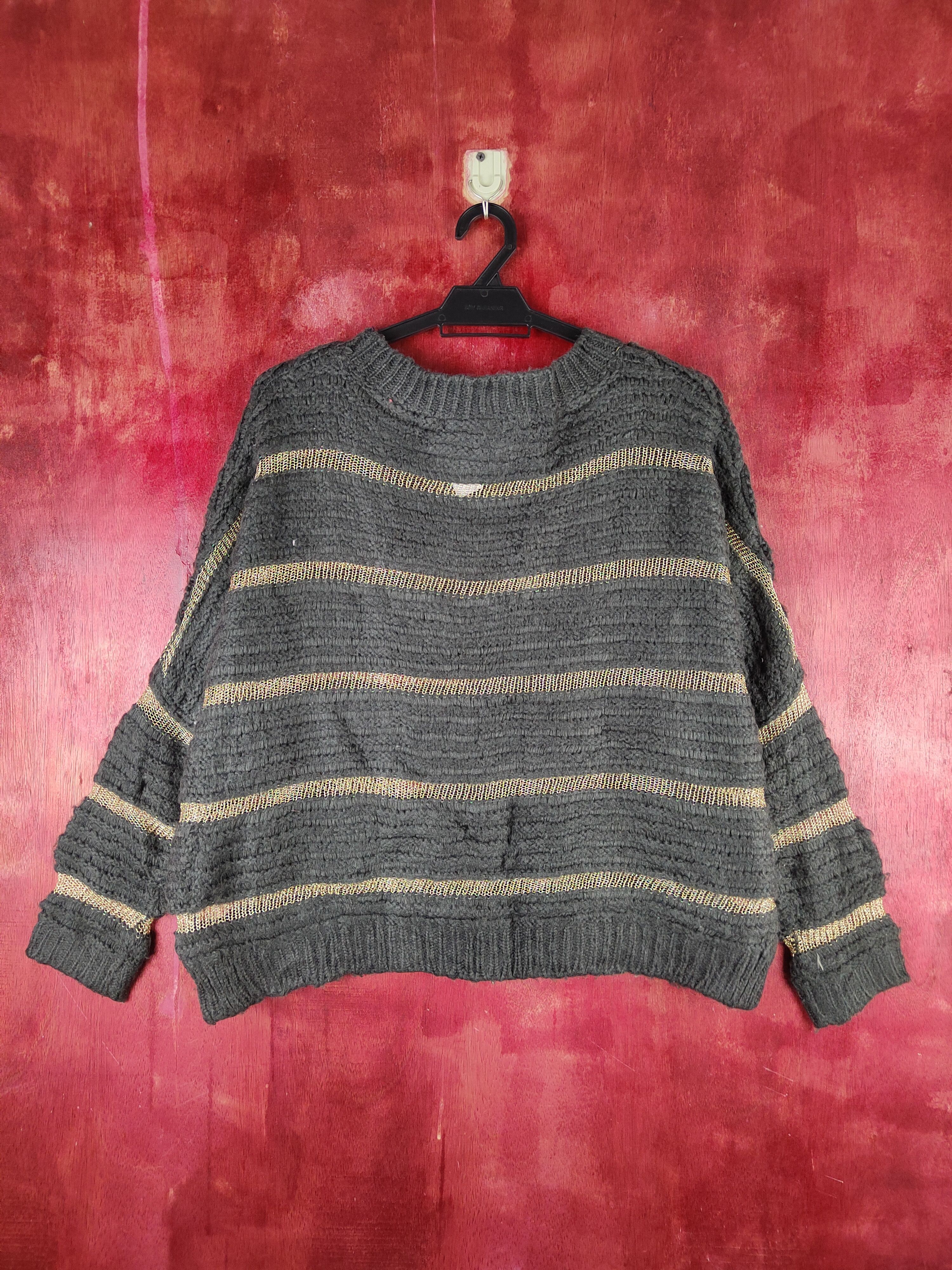Homespun Knitwear × Japanese Brand × Vintage Baggie Silent Worth Dark Gray Knitwear Sweatshirts #S2372 Size L / US 10 / IT 46 - 7 Thumbnail