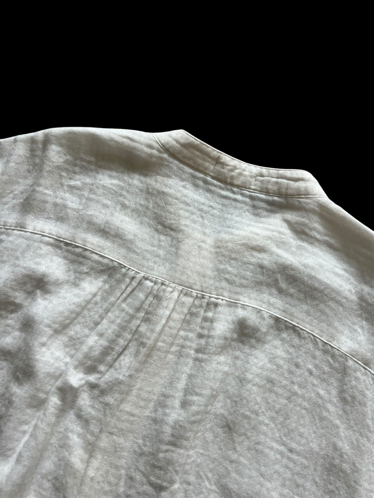 Issey Miyake 90s Issey Miyake Plantation Oversized Mandarin Collar Shirt Size US L / EU 52-54 / 3 - 11 Thumbnail