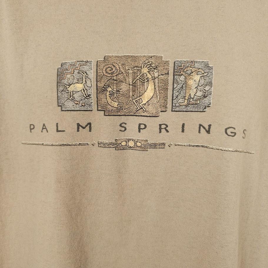 Vintage Vintage Palm Springs T Shirt Mens Size 2XL Beige 90s Travel Size US XXL / EU 58 / 5 - 2 Thumbnail