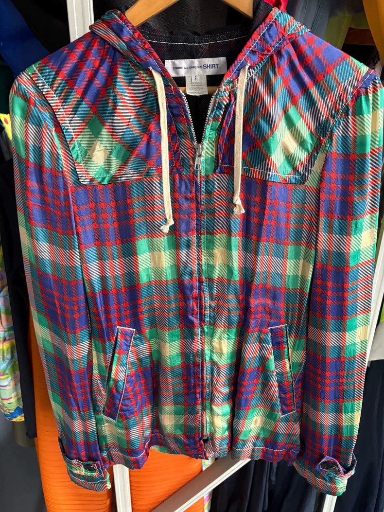 Comme des Garcons Comme Des Garcons Plaid Hooded Jacket Size S / US 4 / IT 40 - 2 Thumbnail