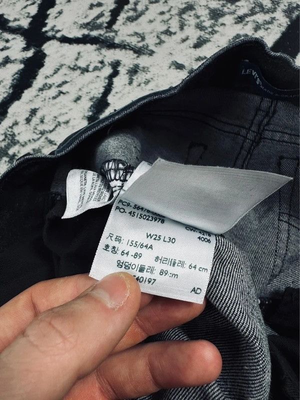 Levi's Levis 711 fabric crafted jeans pants gray black 25 30 Size 25" / US 0 / IT 36 - 6 Thumbnail